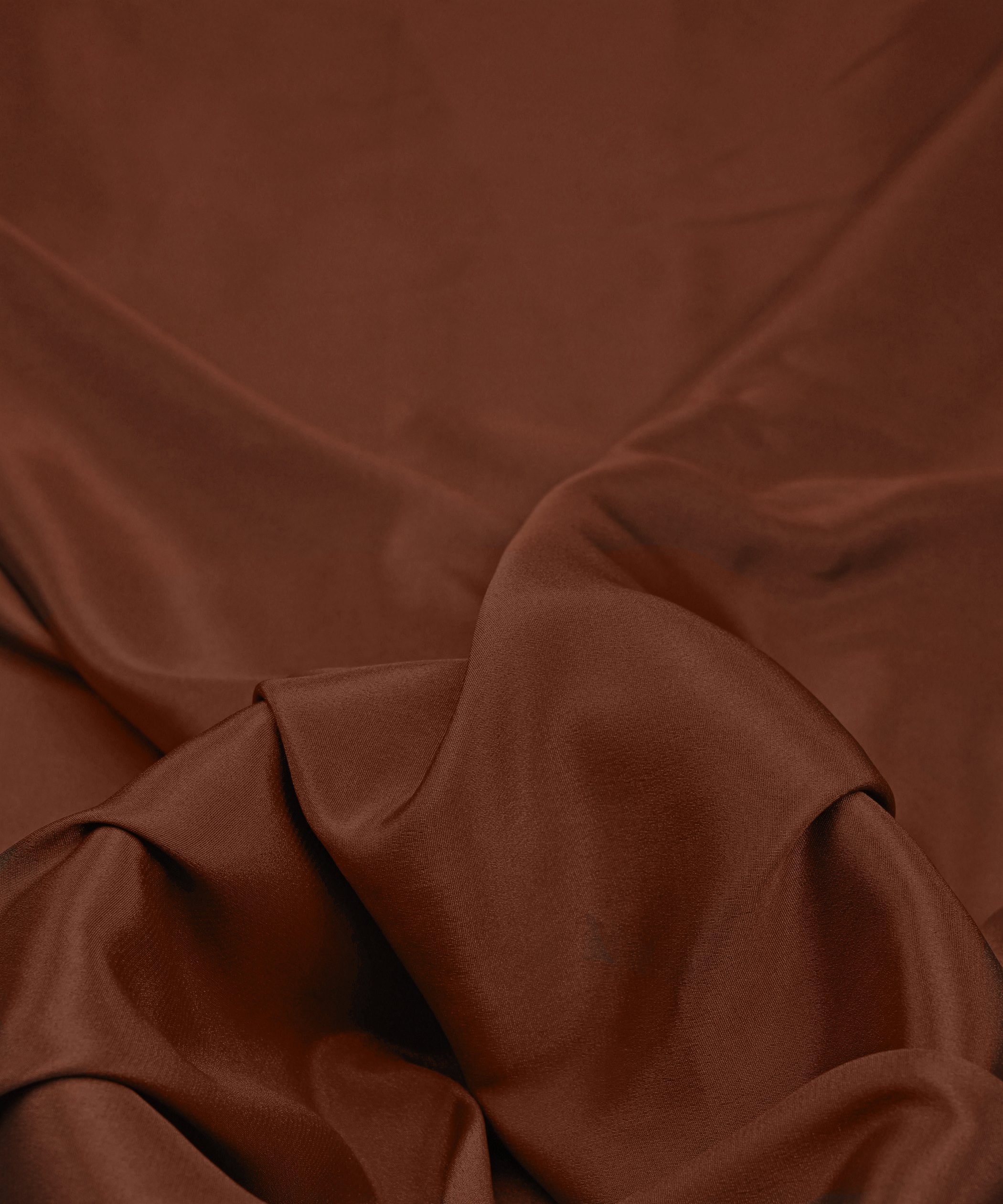 Coffee Plain Dyed Crepe Fabric