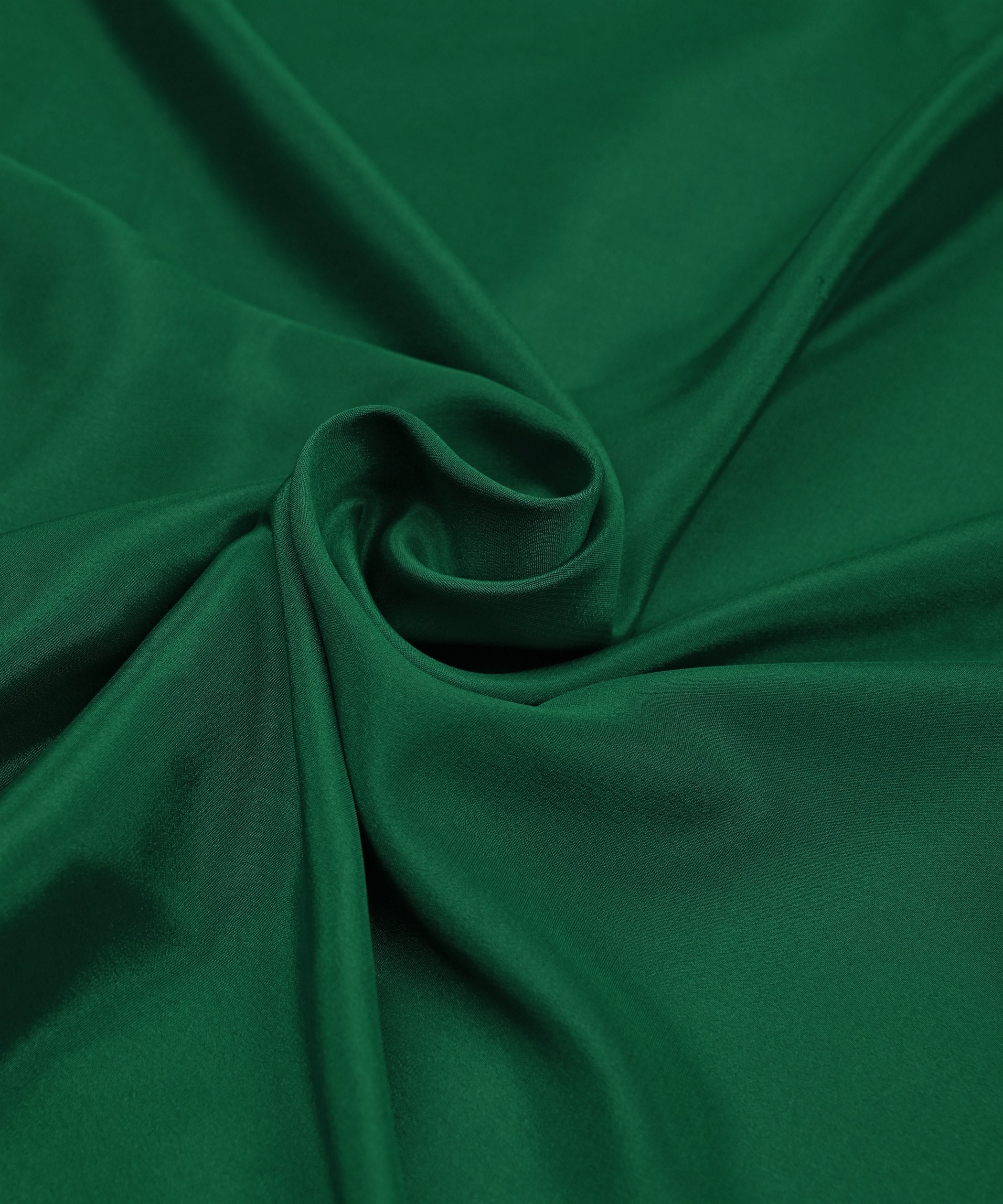 Dark Green Plain Dyed Crepe Fabric
