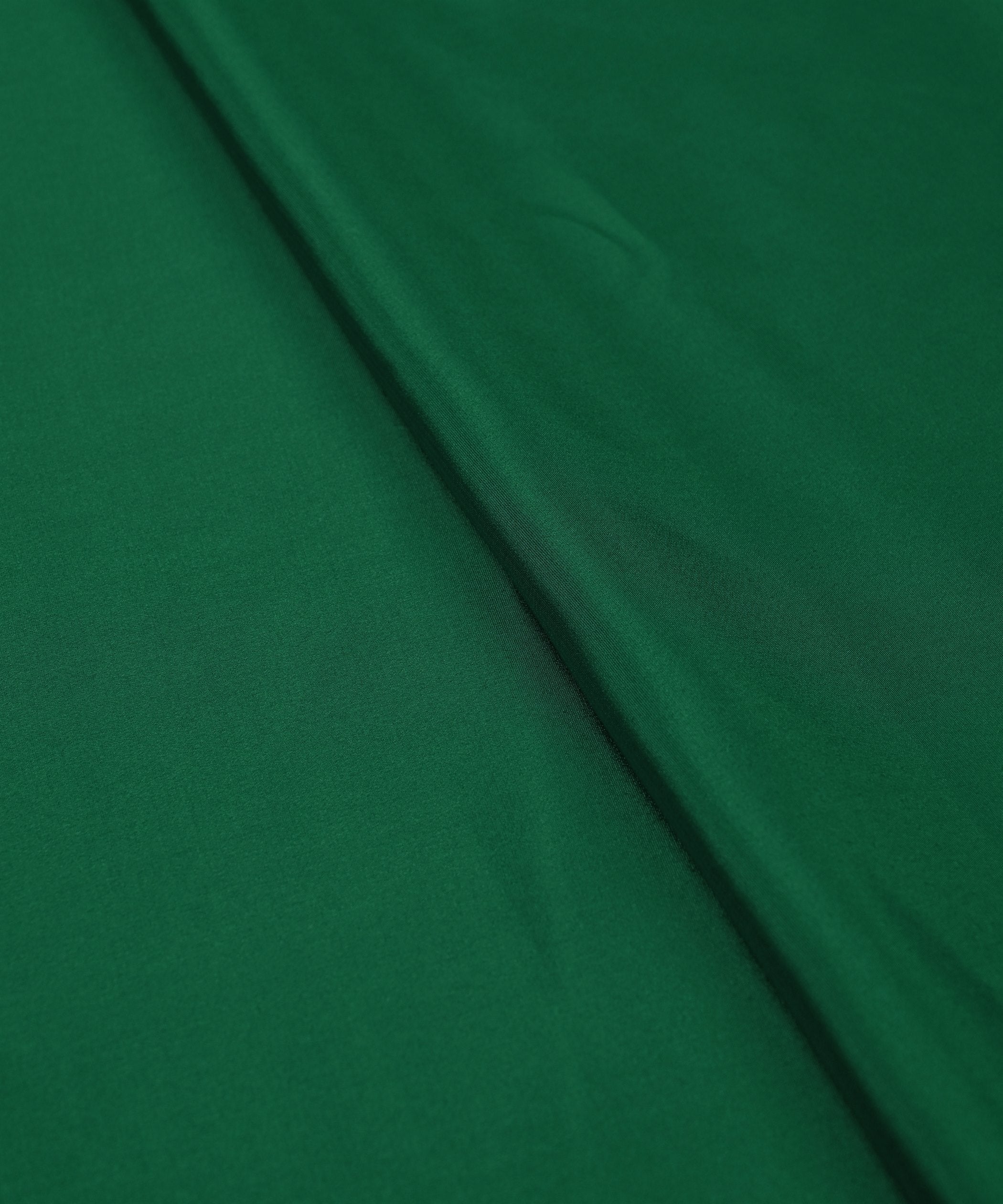 Dark Green Plain Dyed Crepe Fabric