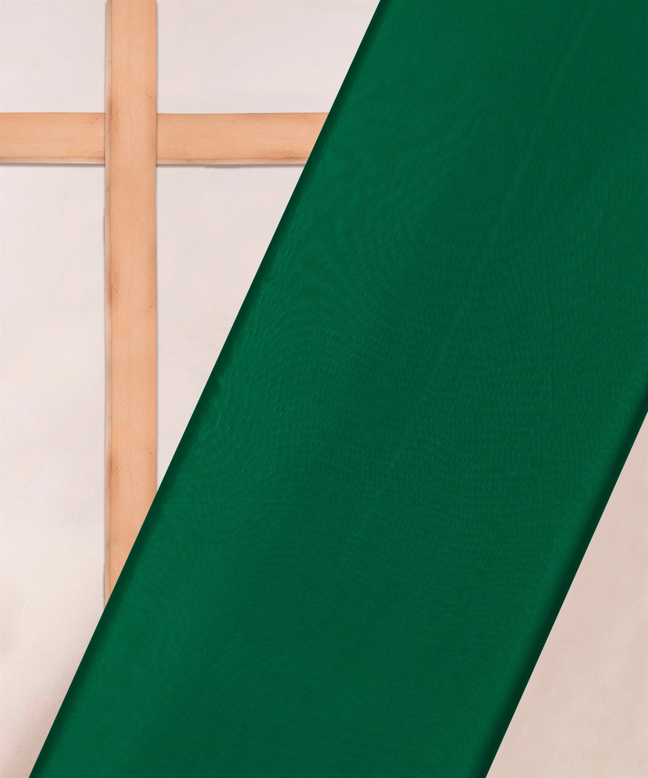 Dark Green Plain Dyed Crepe Fabric