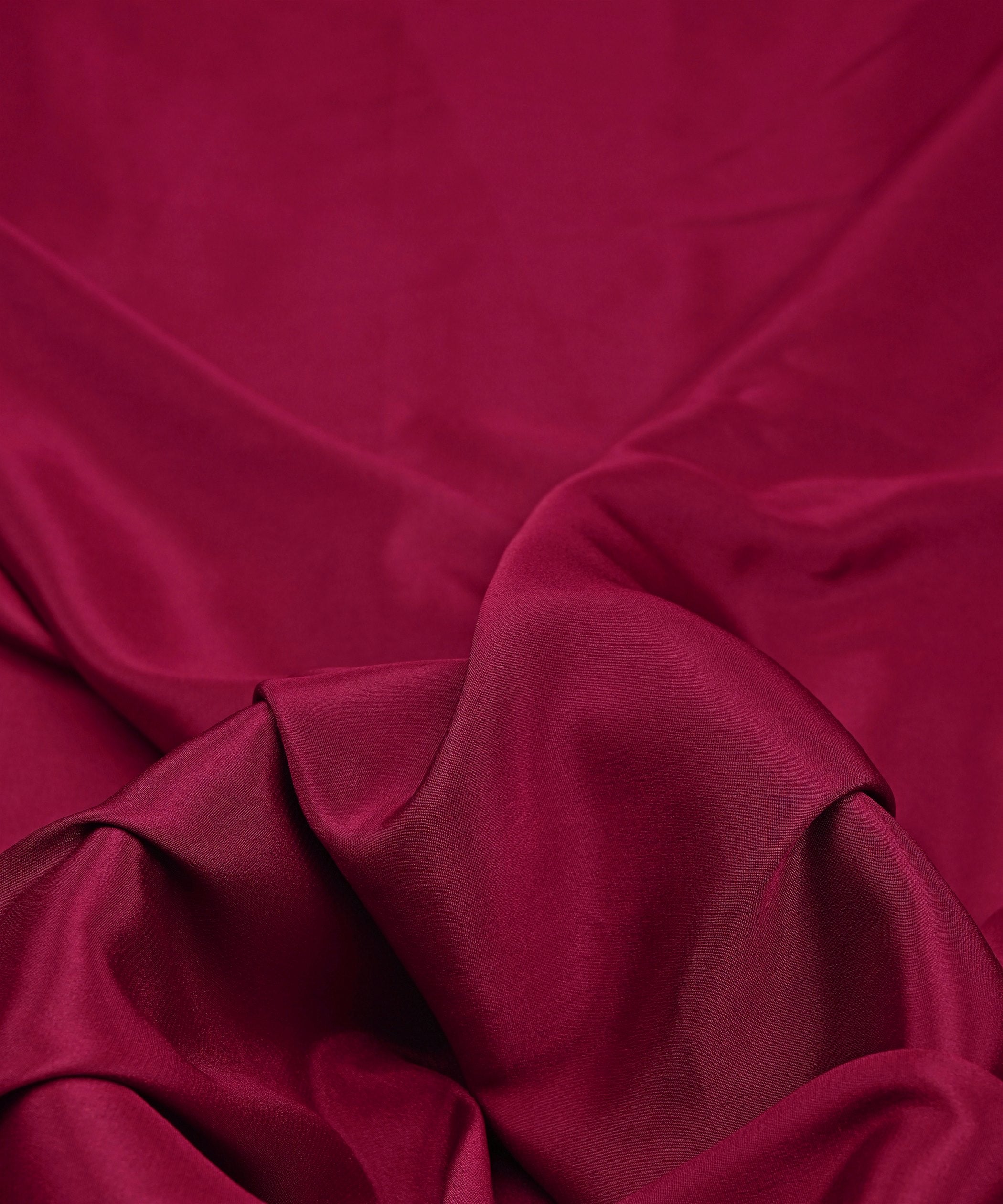 Dark Maroon Plain Dyed Crepe Fabric