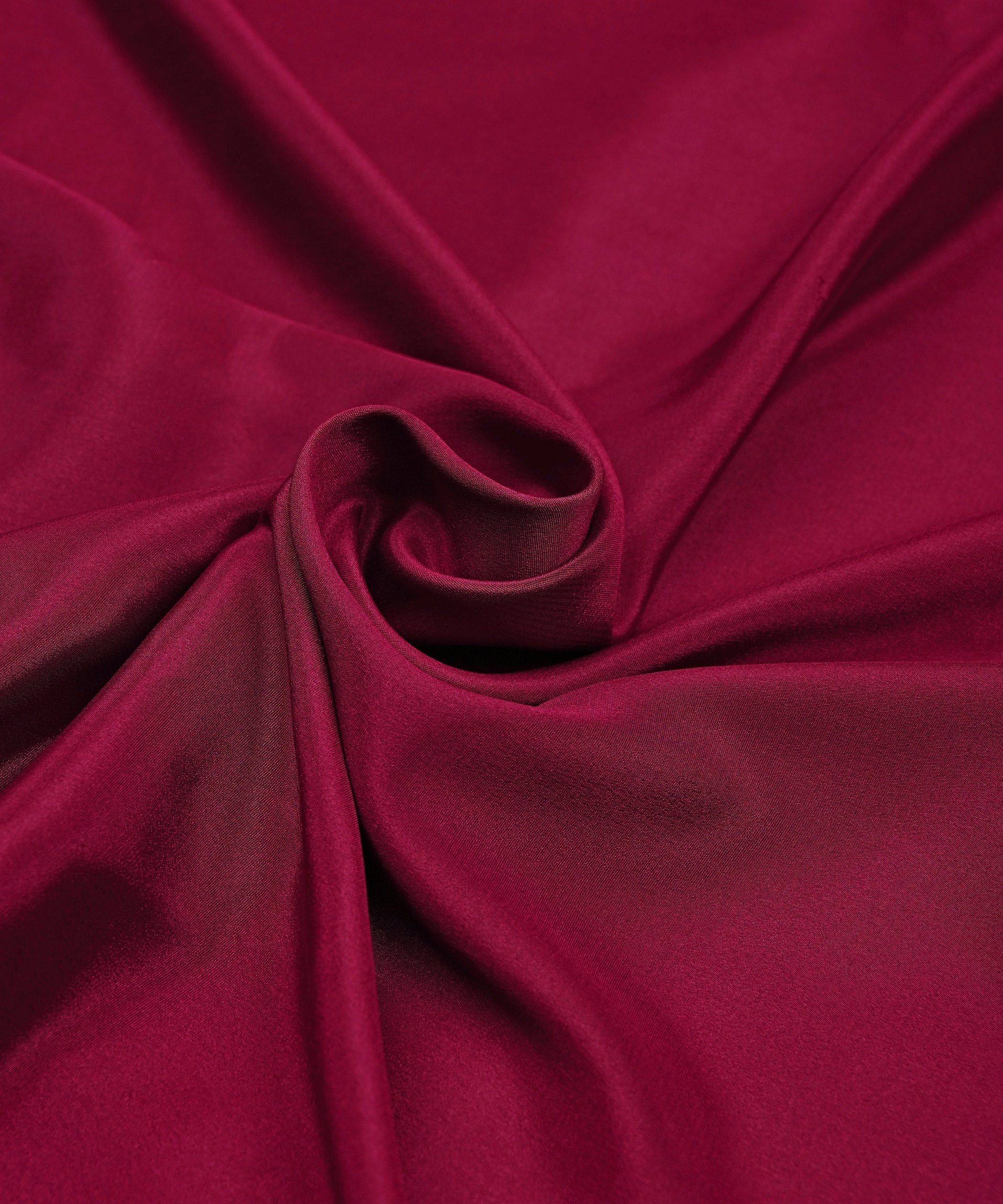 Dark Maroon Plain Dyed Crepe Fabric