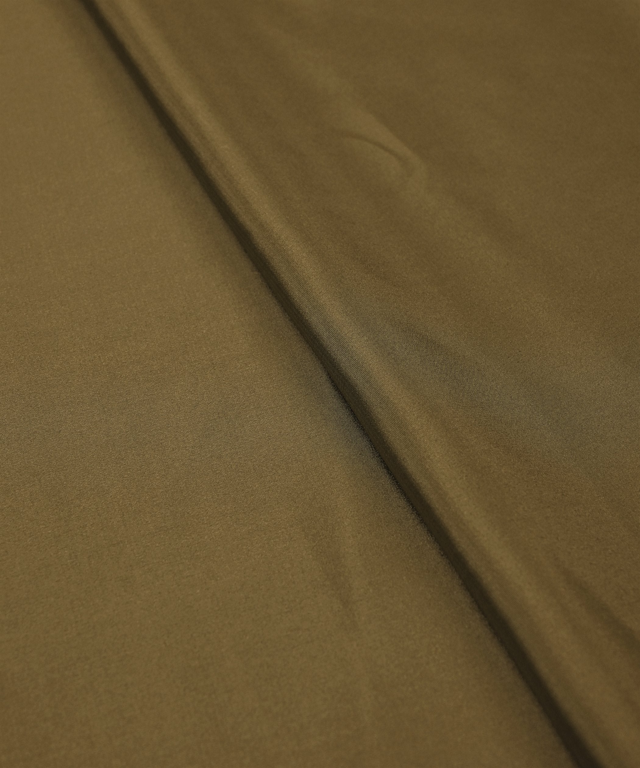 Dark Olive Green Plain Dyed Crepe Fabric