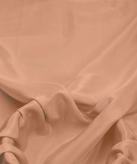 Dusty Peach Plain Dyed Crepe Fabric