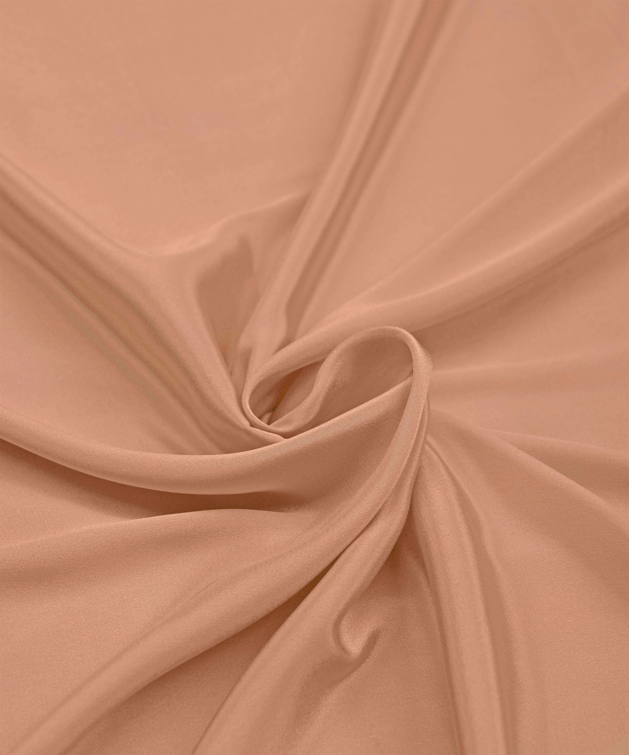 Dusty Peach Plain Dyed Crepe Fabric