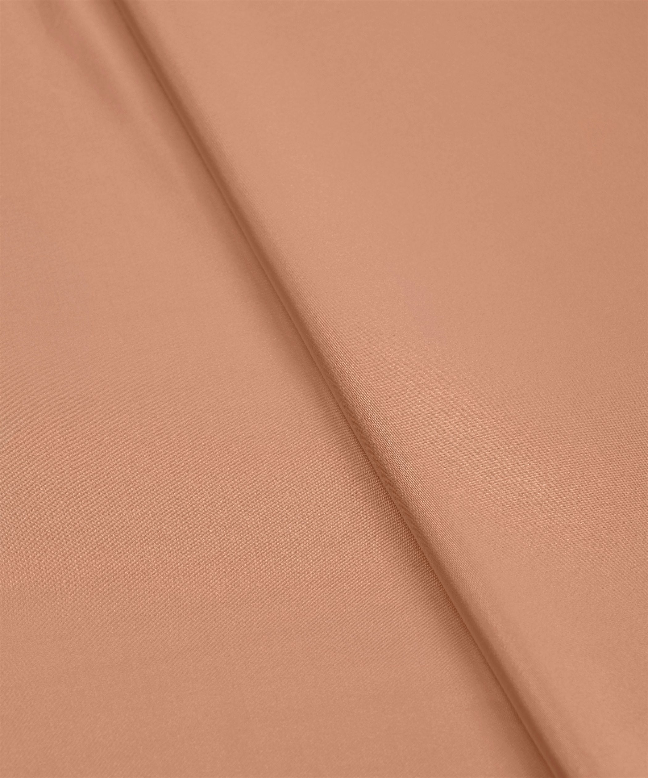 Dusty Peach Plain Dyed Crepe Fabric