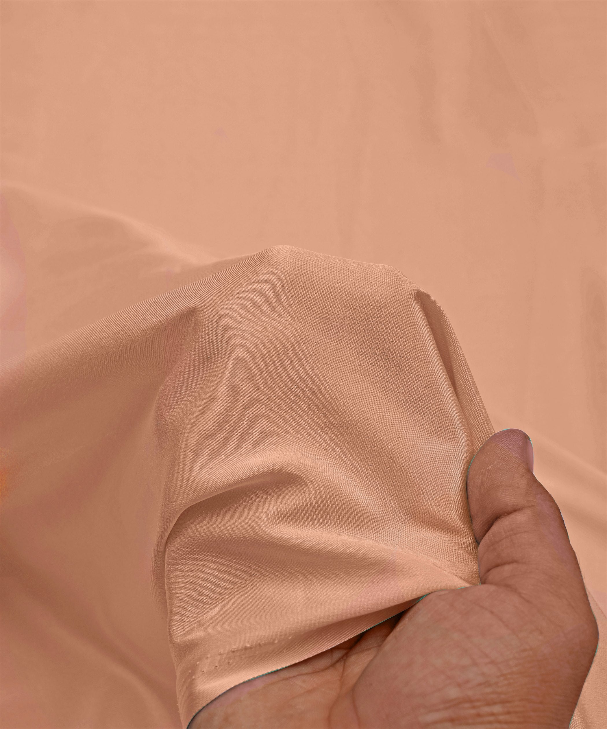 Dusty Peach Plain Dyed Crepe Fabric