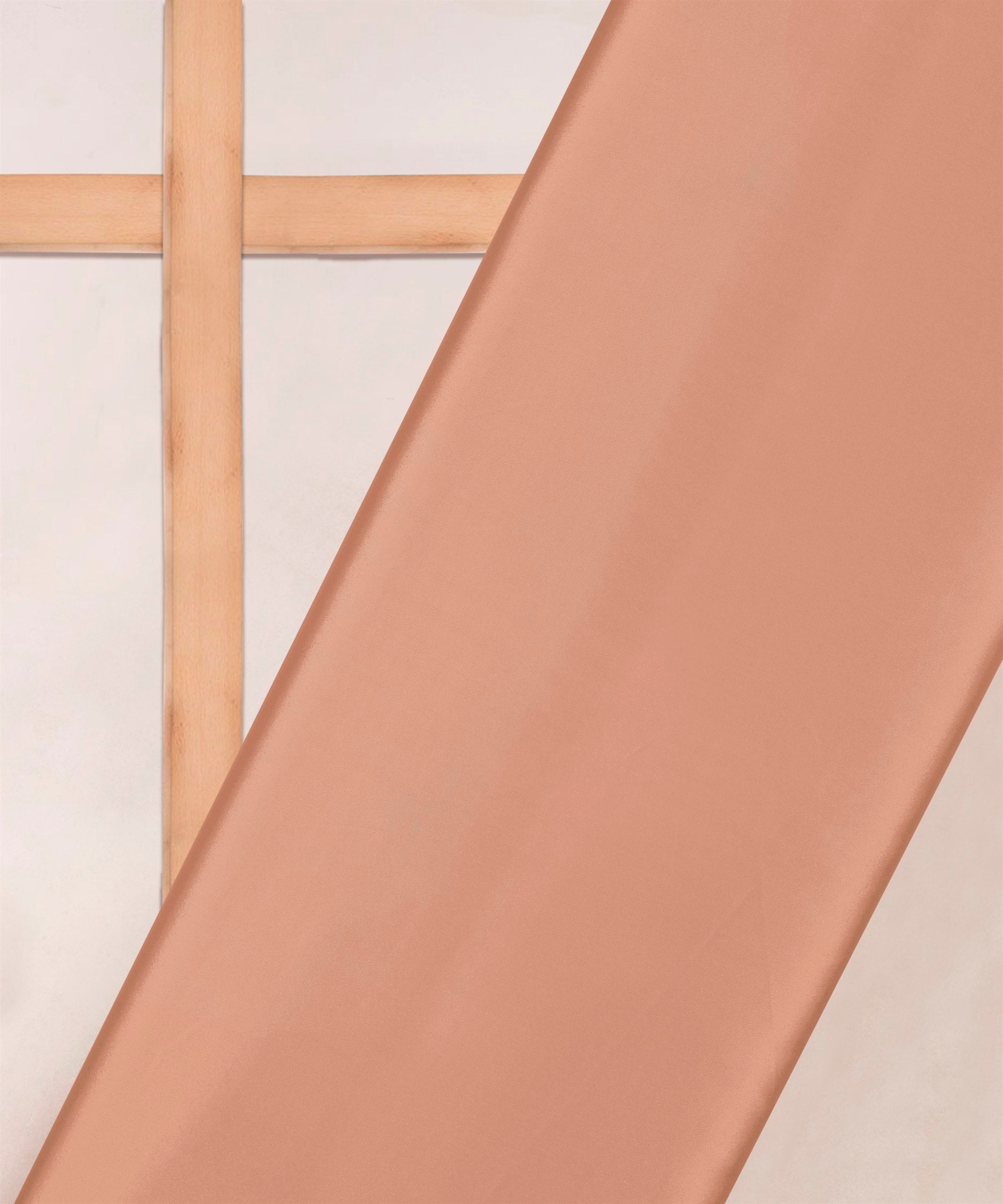 Dusty Peach Plain Dyed Crepe Fabric