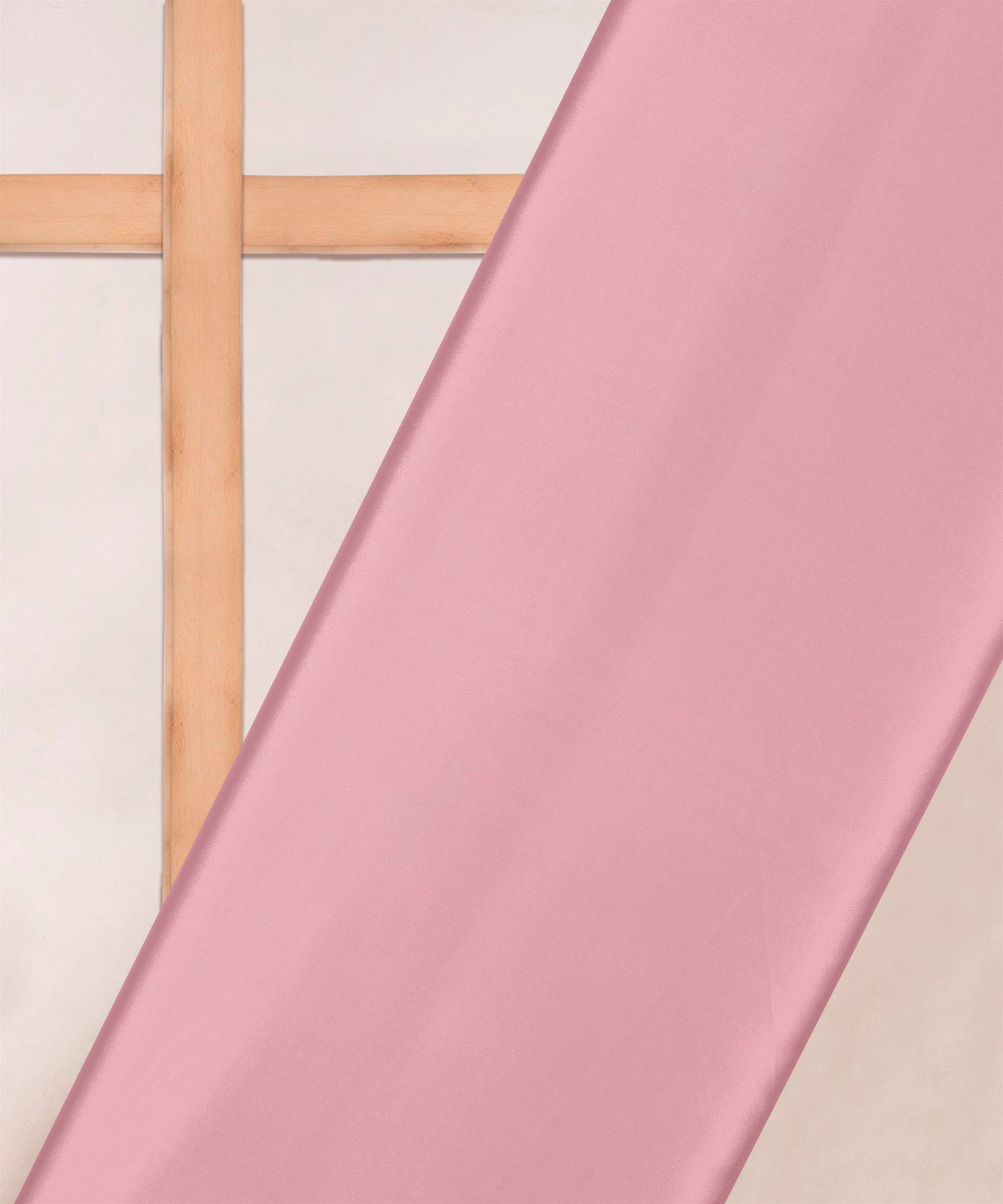 Glossy Peach Plain Dyed Crepe Fabric