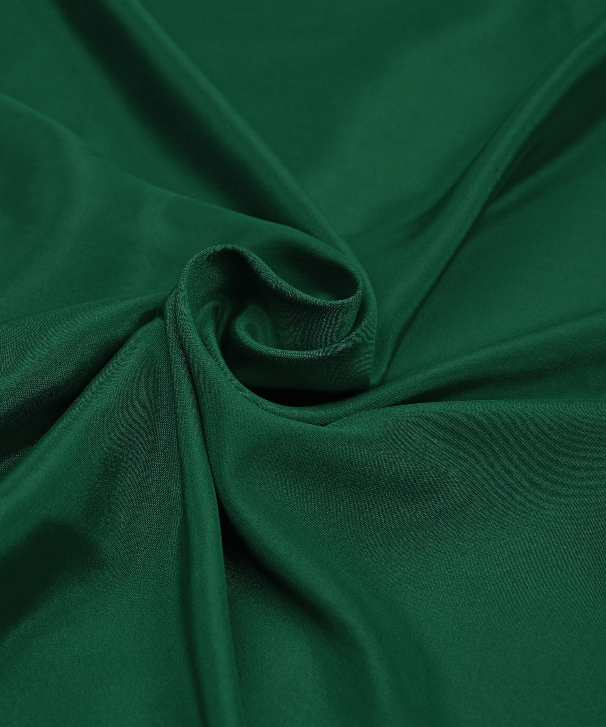 Green Plain Dyed Crepe Fabric