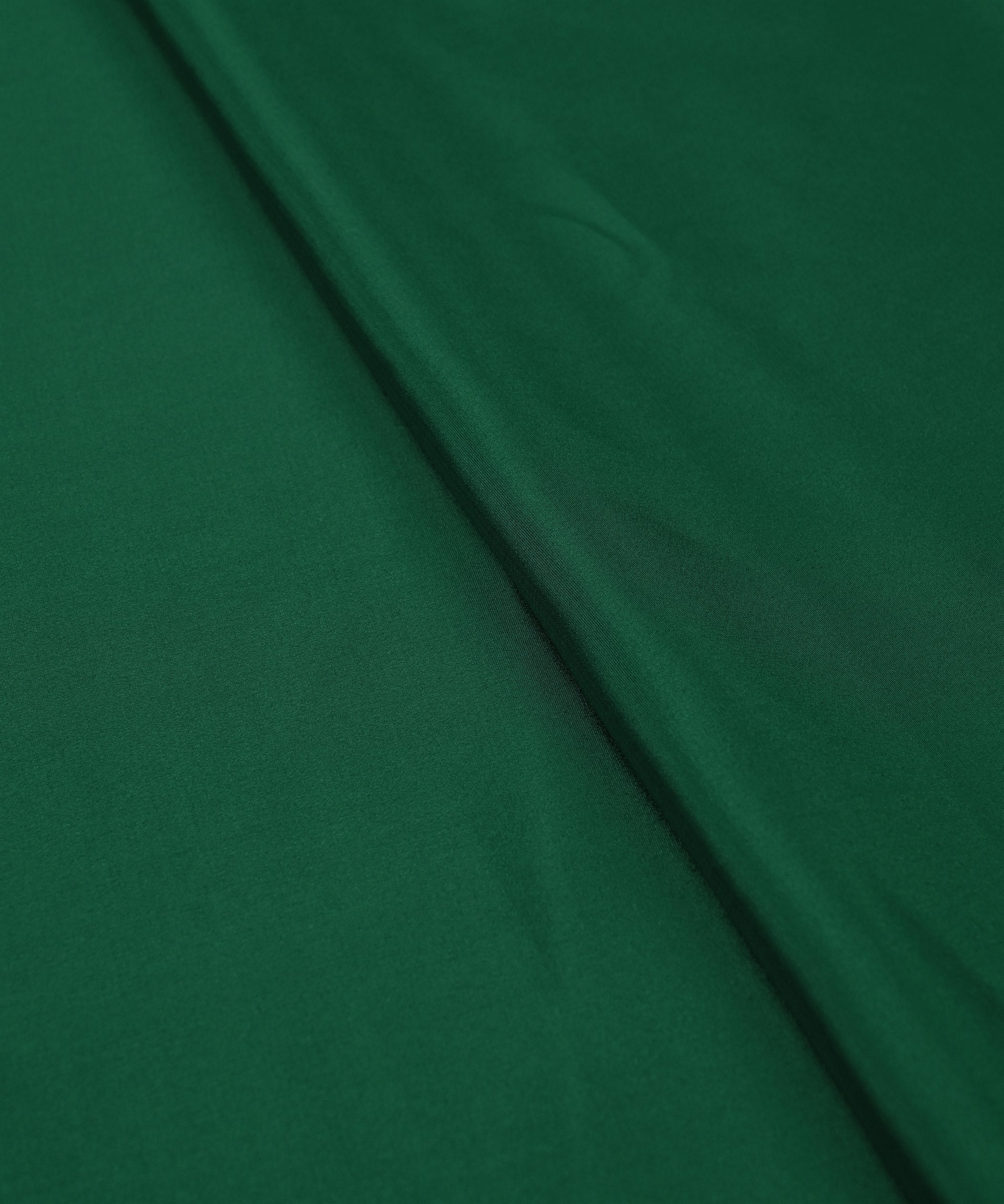 Green Plain Dyed Crepe Fabric