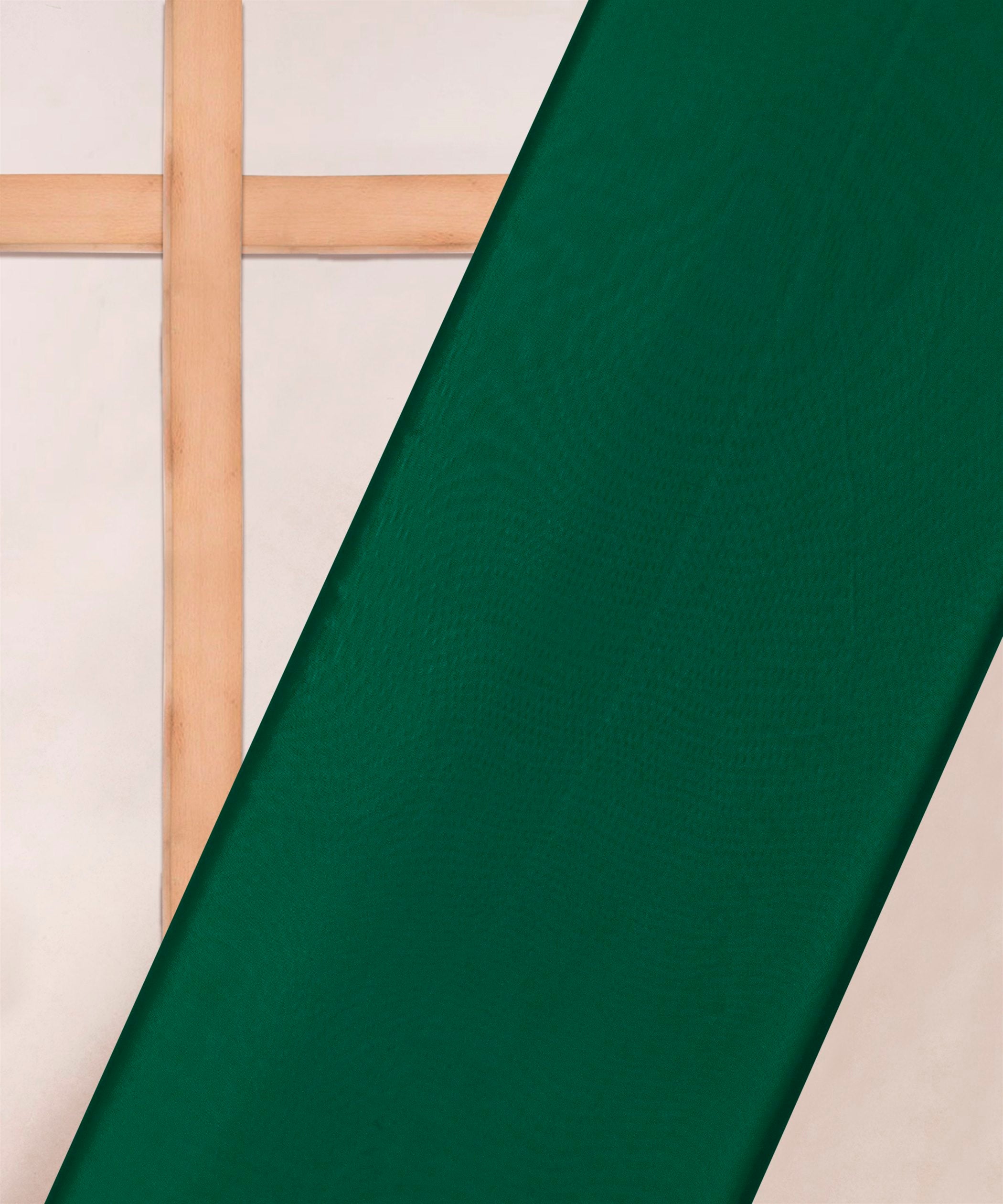 Green Plain Dyed Crepe Fabric