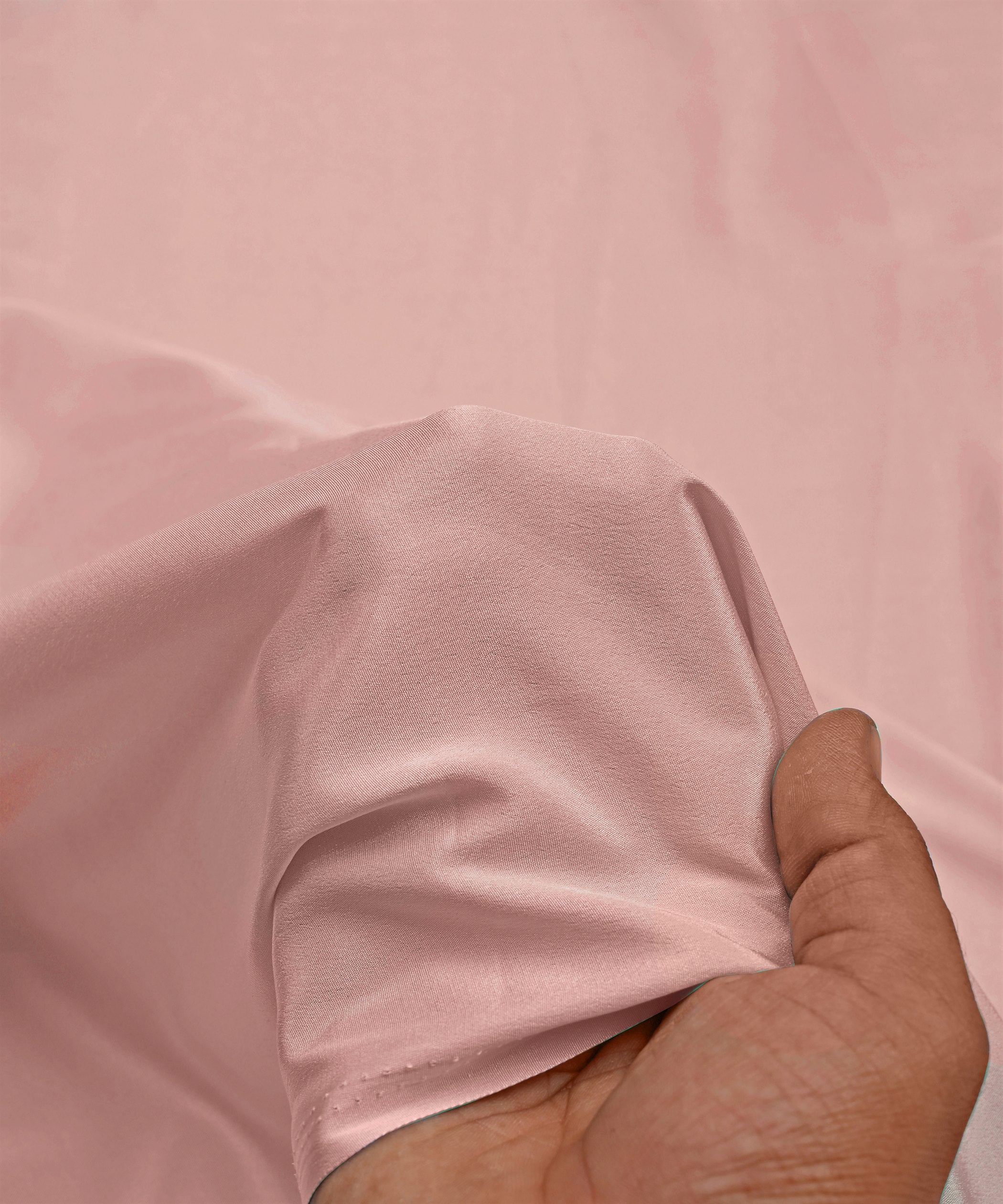 Light Peach Plain Dyed Crepe Fabric