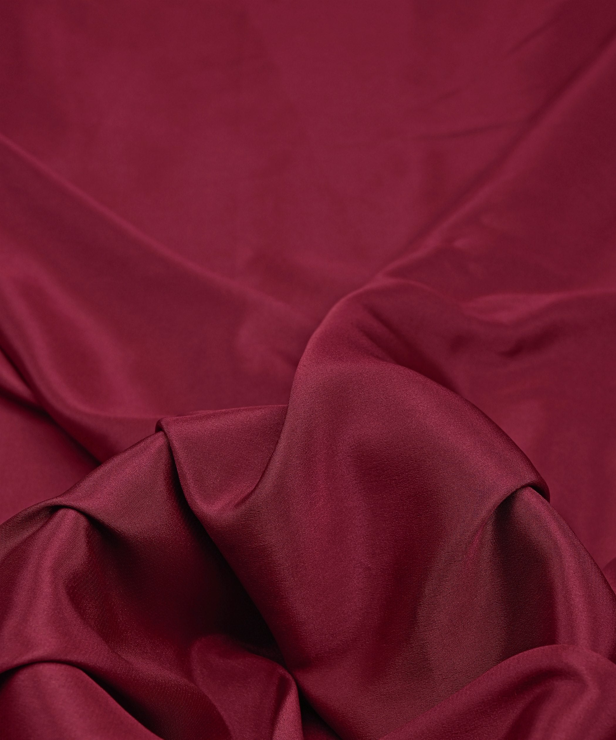 Maroon Plain Dyed Crepe Fabric