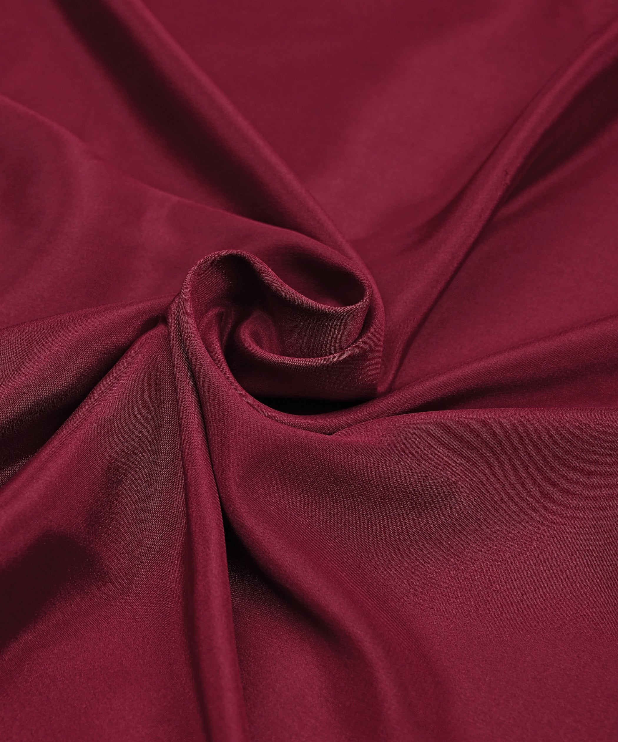 Maroon Plain Dyed Crepe Fabric