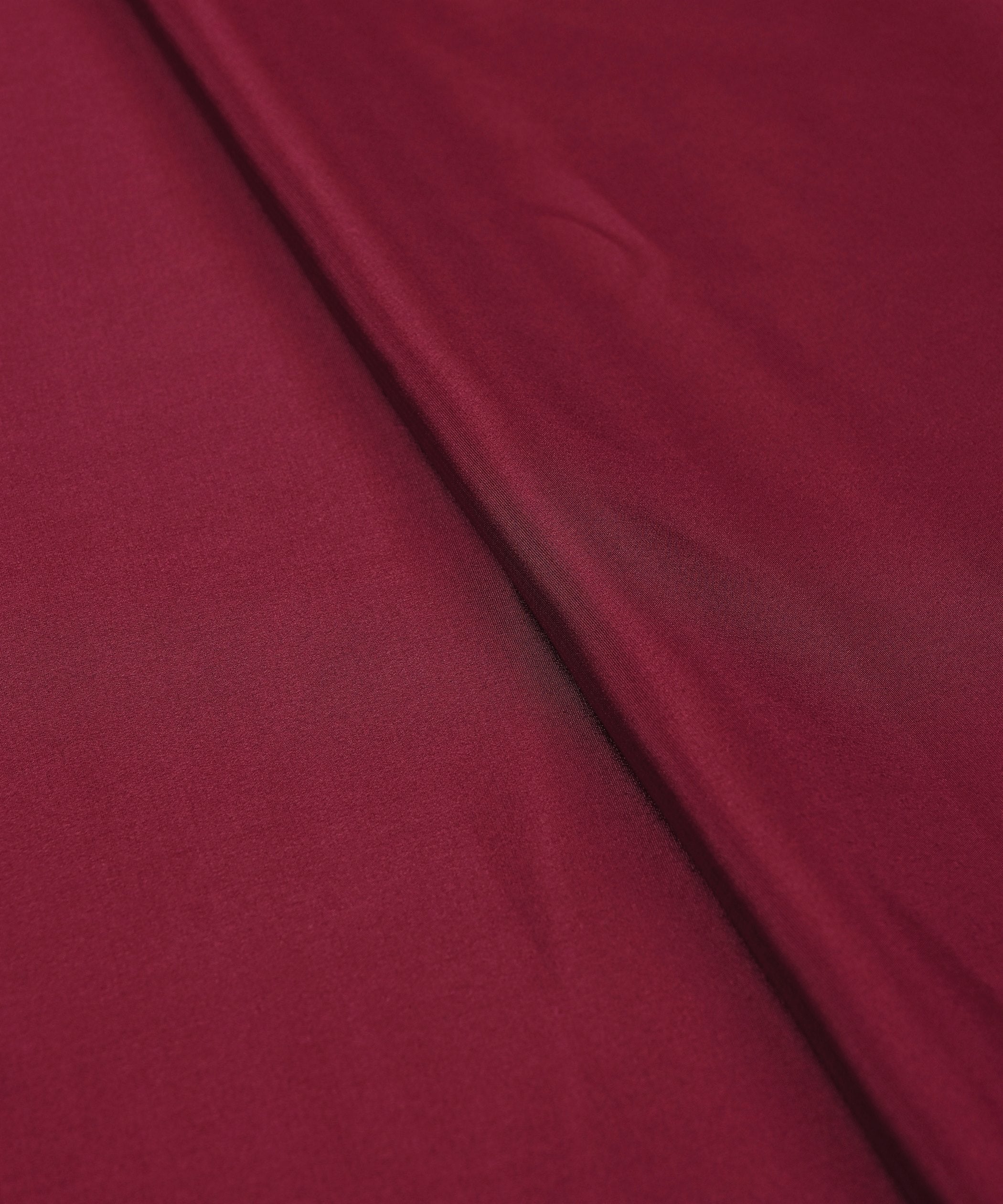 Maroon Plain Dyed Crepe Fabric