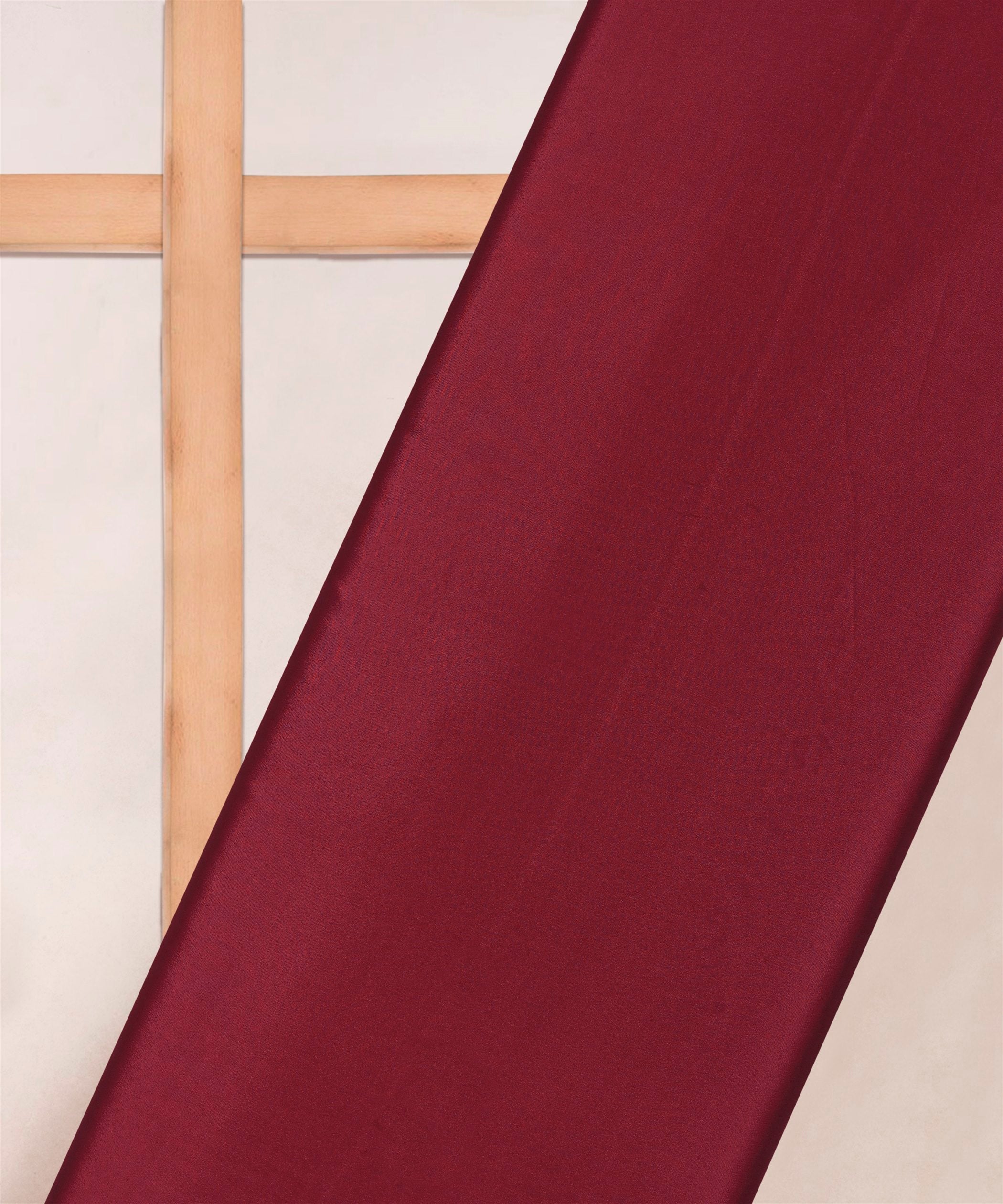 Maroon Plain Dyed Crepe Fabric