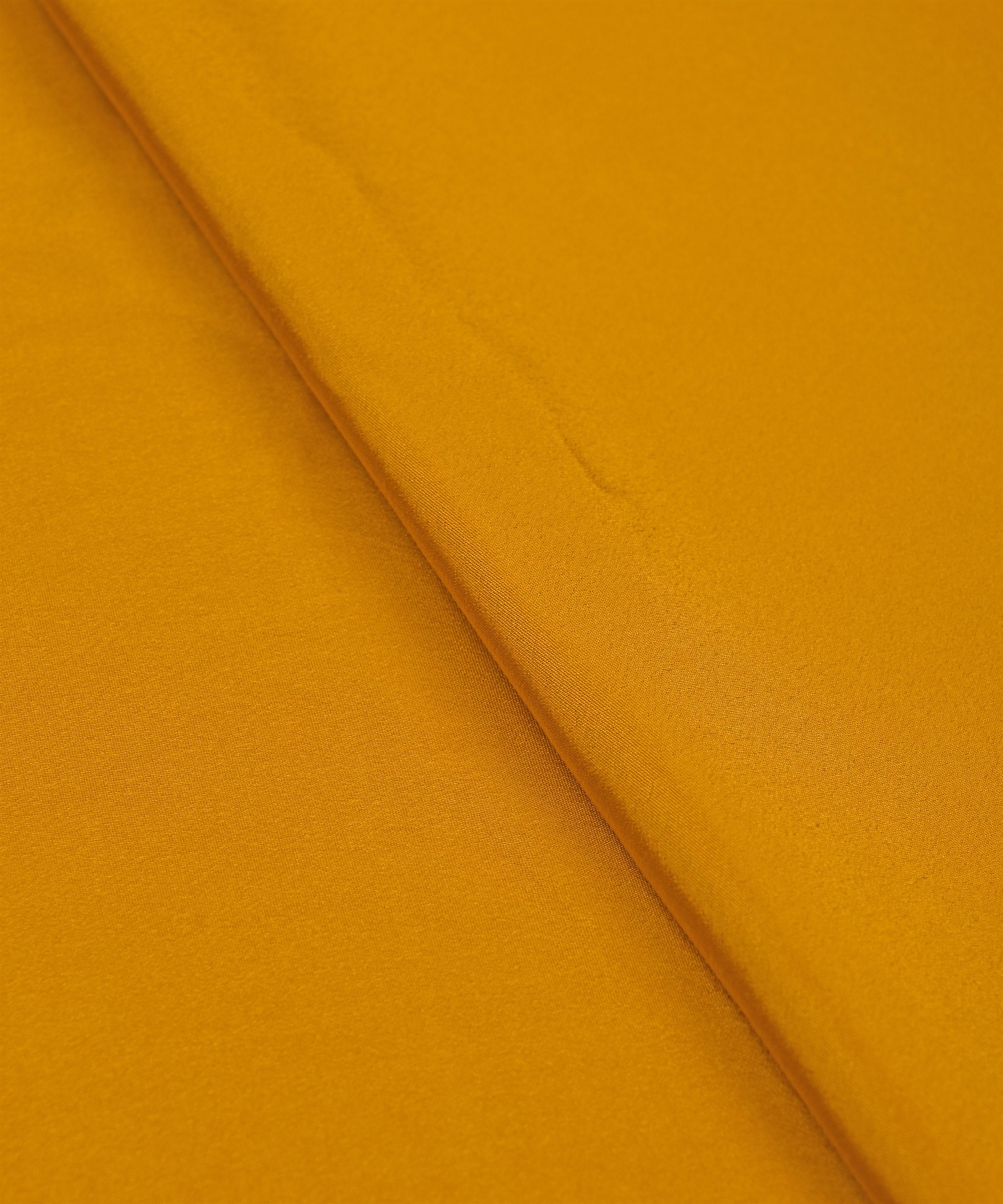 Mustard Yellow Plain Dyed Crepe Fabric