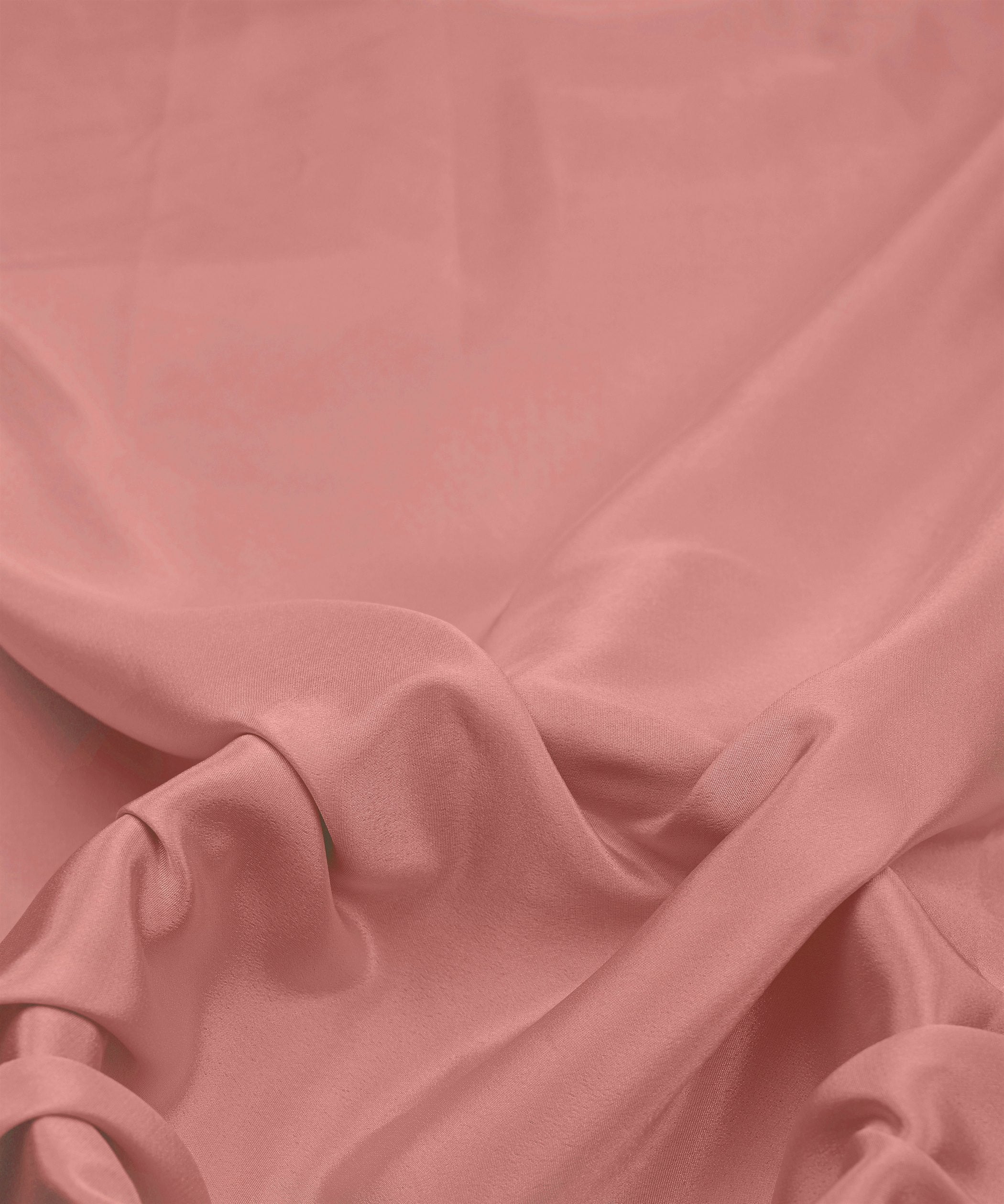 Peach Plain Dyed Crepe Fabric
