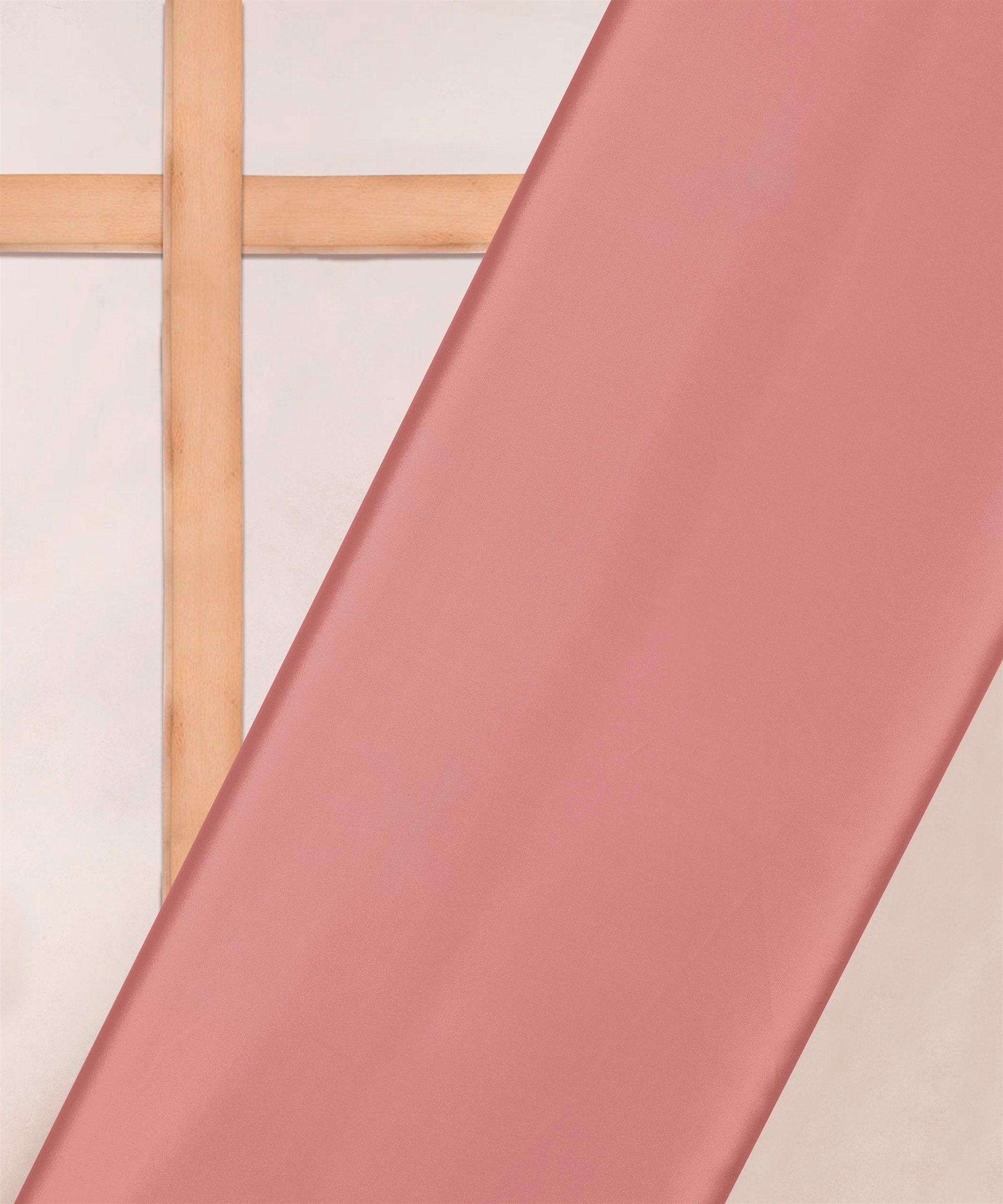 Peach Plain Dyed Crepe Fabric