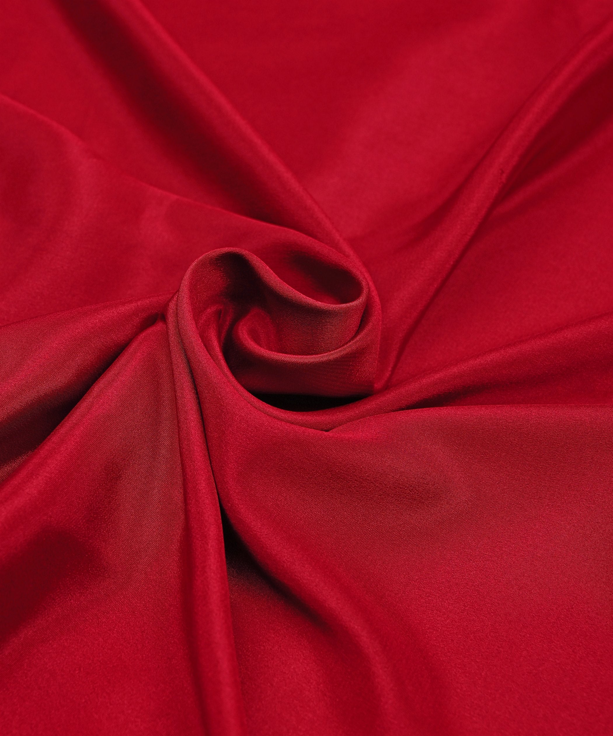 Red Plain Dyed Crepe Fabric