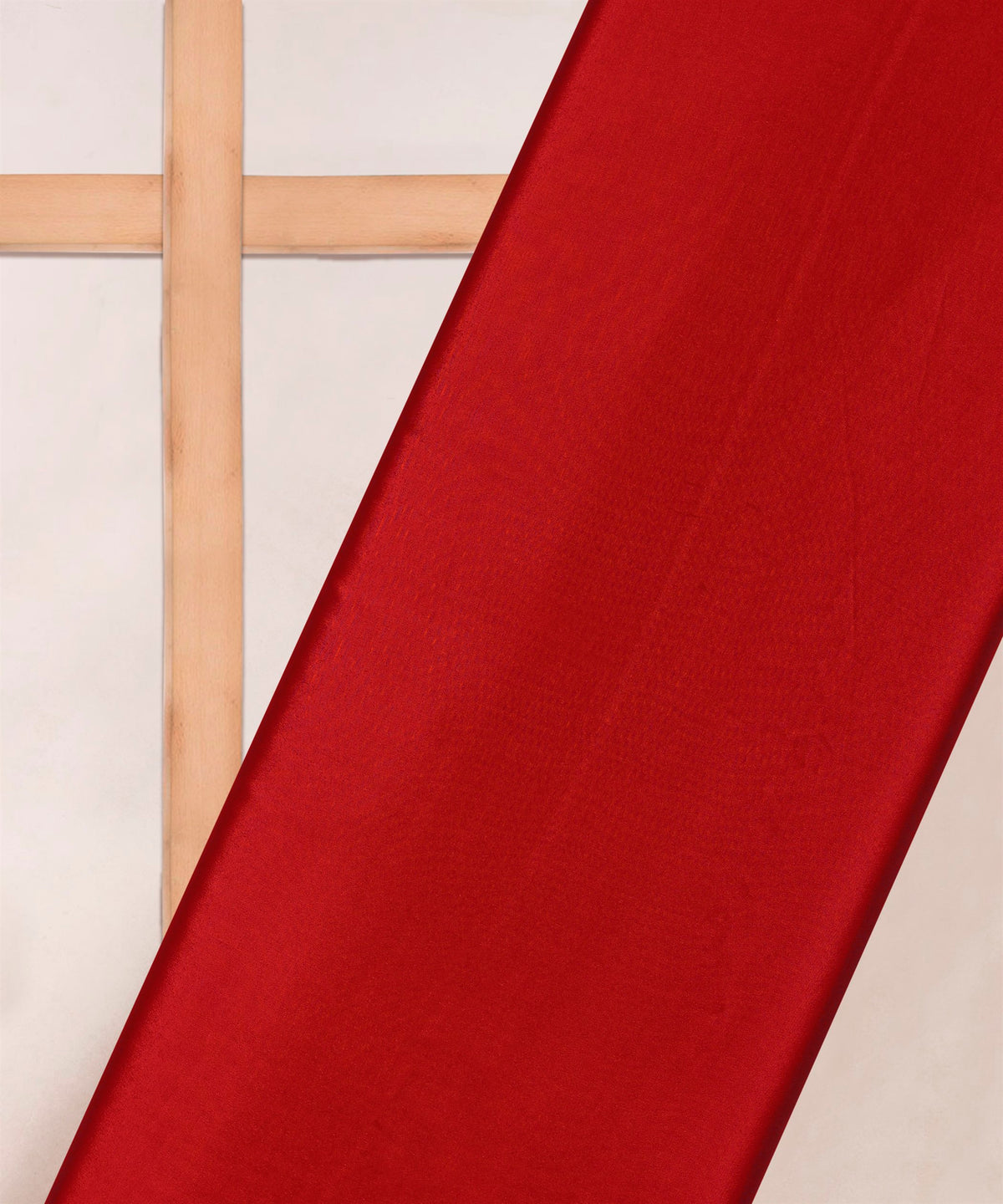 Red Plain Dyed Crepe Fabric