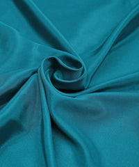 Teal Plain Dyed Crepe Fabric