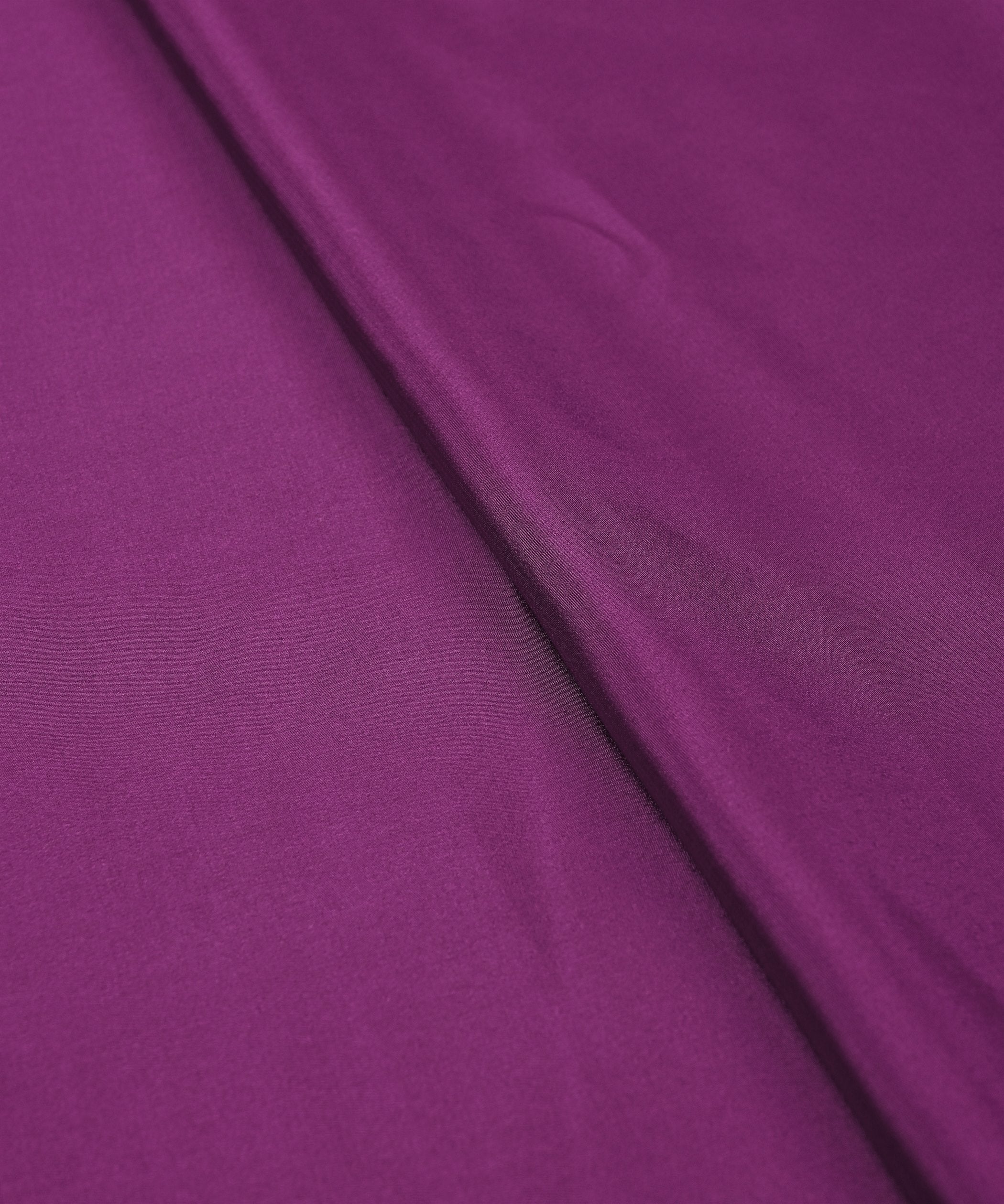 Wine Plain Dyed Crepe Fabric