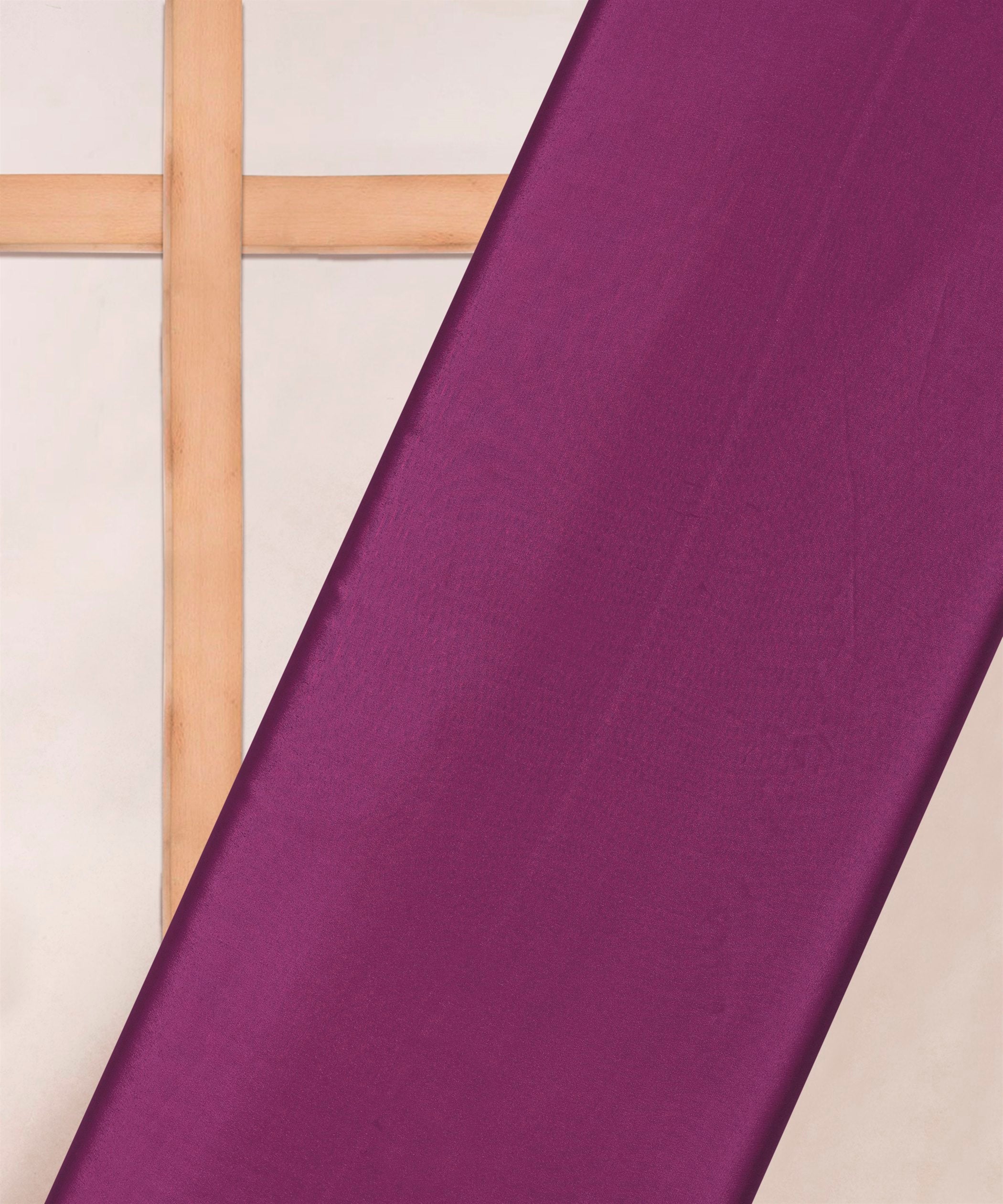 Wine Plain Dyed Crepe Fabric