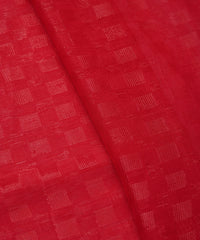 Dark Pink Georgette Fabric with Zari Stripes and Satin Border