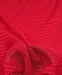 Hot Pink Chiffon Fabric with Zari Lining