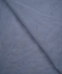 Grey Plain Dyed Net Fabric
