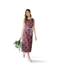 Deep Red-Batik Print