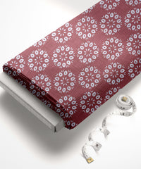 Deep Red-Batik Print