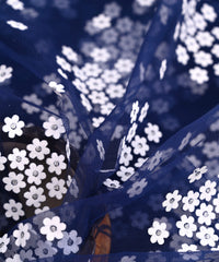 Designer Net Fabric-Navy Blue