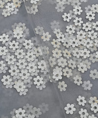 Grey Designer Net Fabric