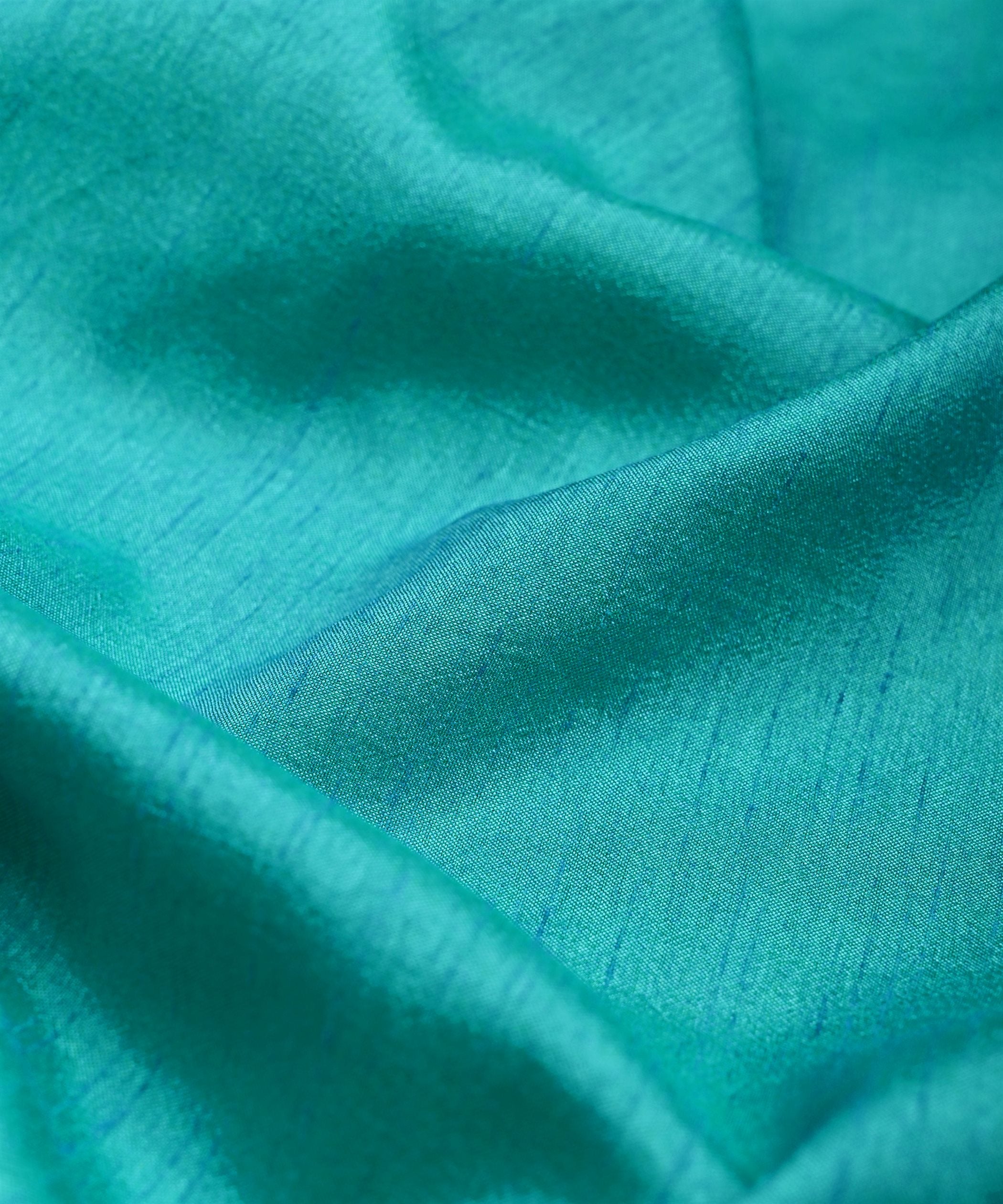 Aquamarine Plain Dyed Dola Silk Fabric