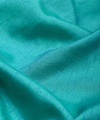 Aquamarine Plain Dyed Dola Silk Fabric