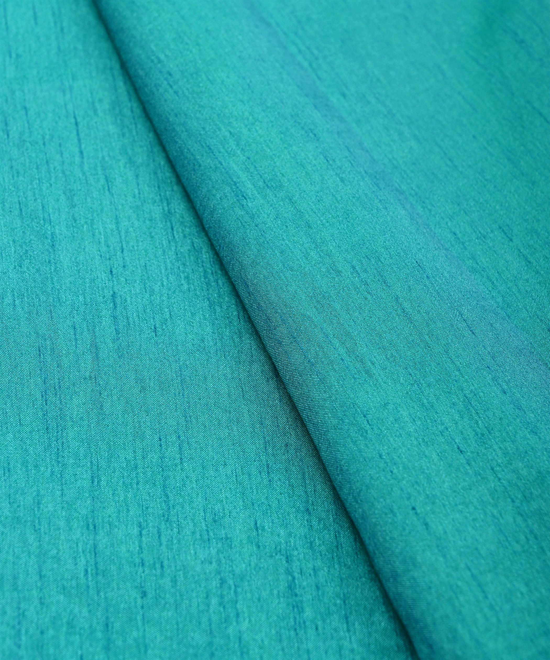 Aquamarine Plain Dyed Dola Silk Fabric