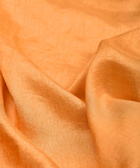 Coral Plain Dyed Dola Silk Fabric