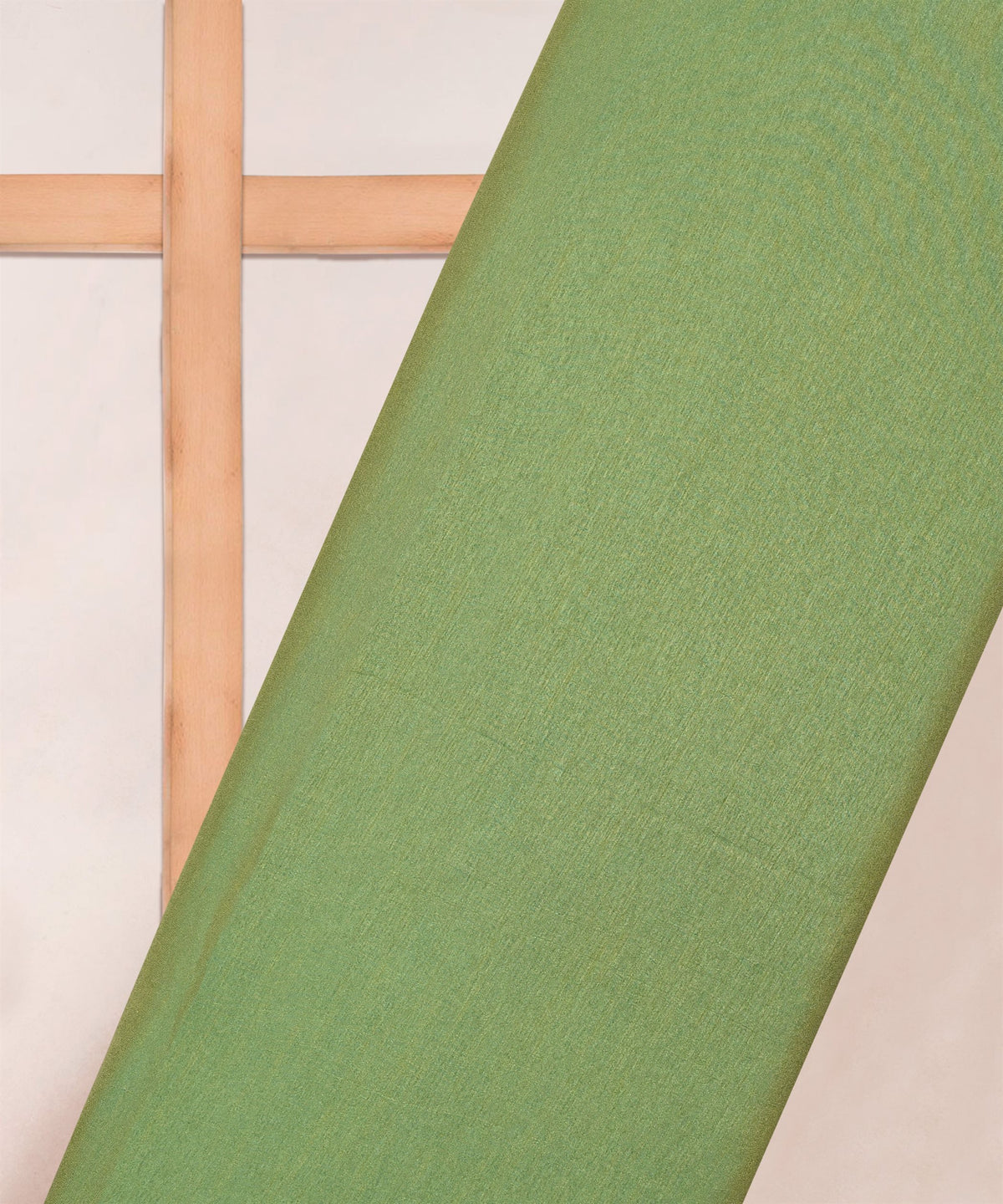 Dusty Green Plain Dyed Dola Silk Fabric