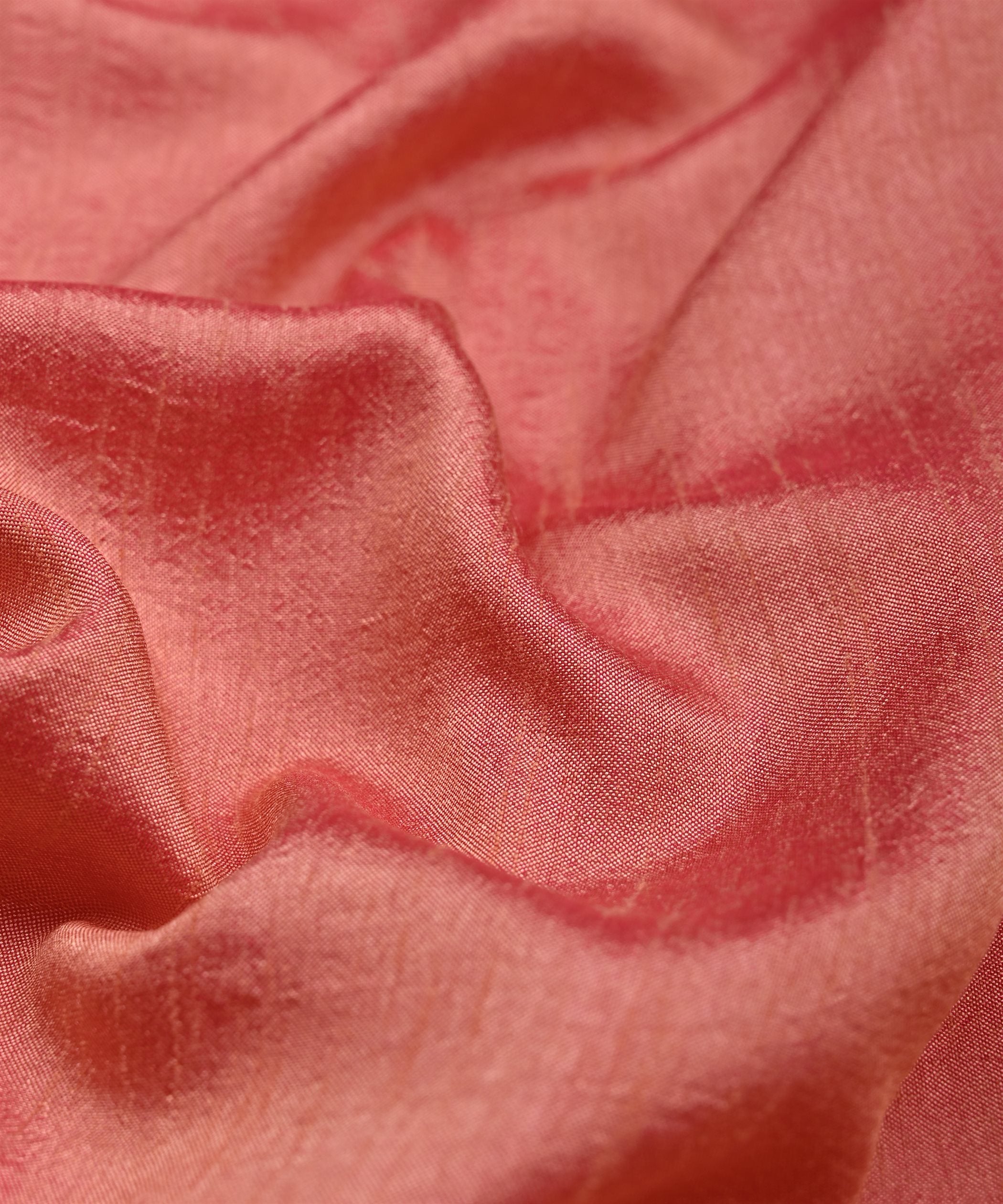 Dusty Peach Plain Dyed Dola Silk Fabric