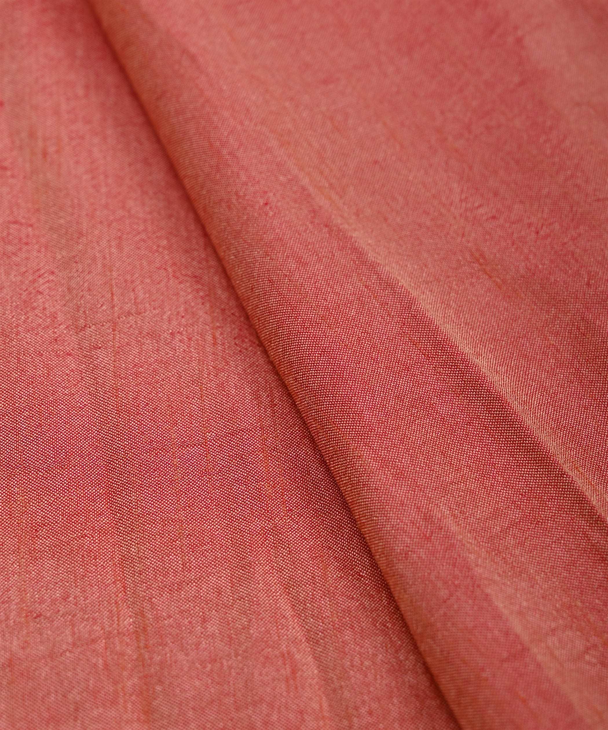 Dusty Peach Plain Dyed Dola Silk Fabric