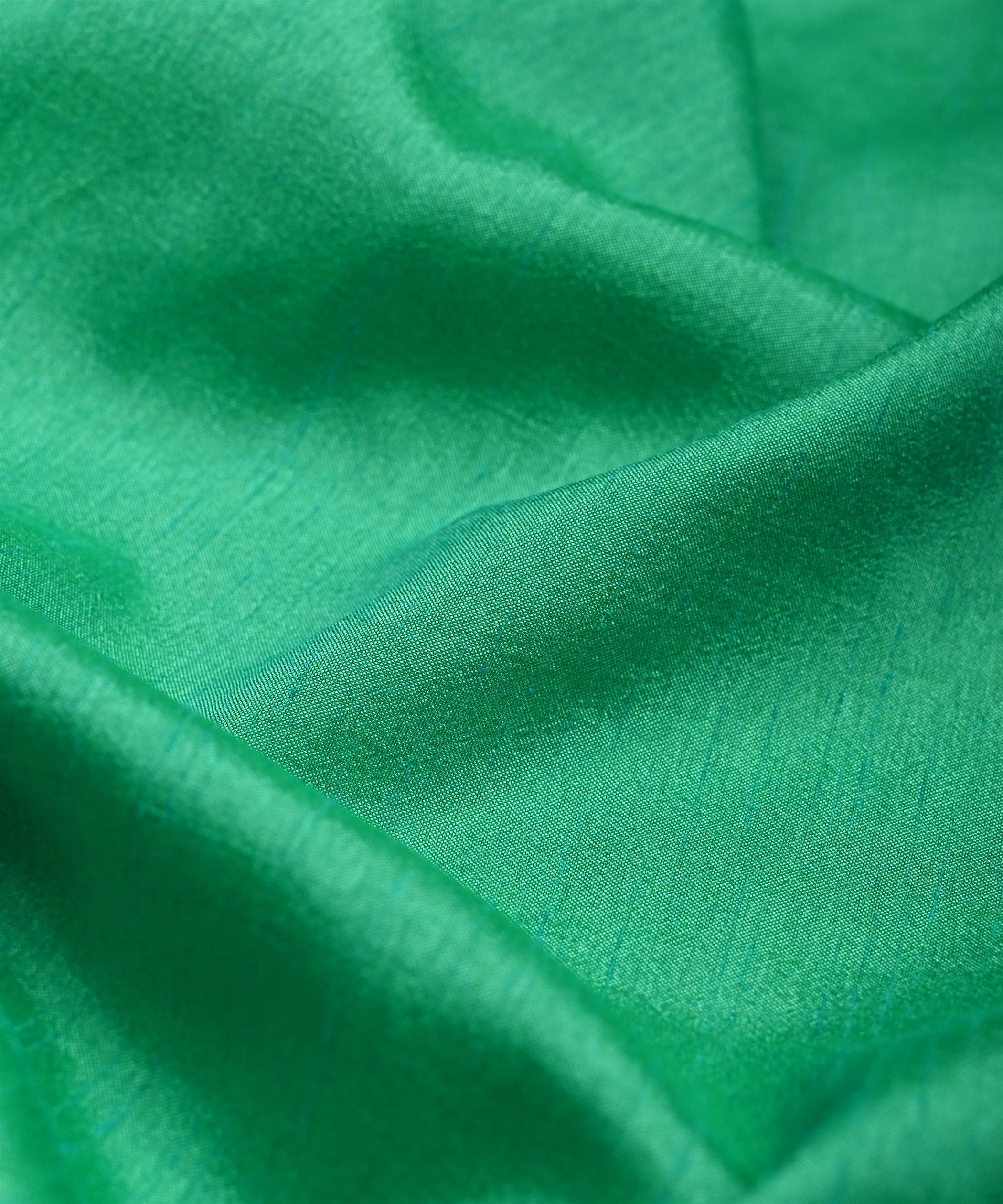 Forest Green Plain Dyed Dola Silk Fabric