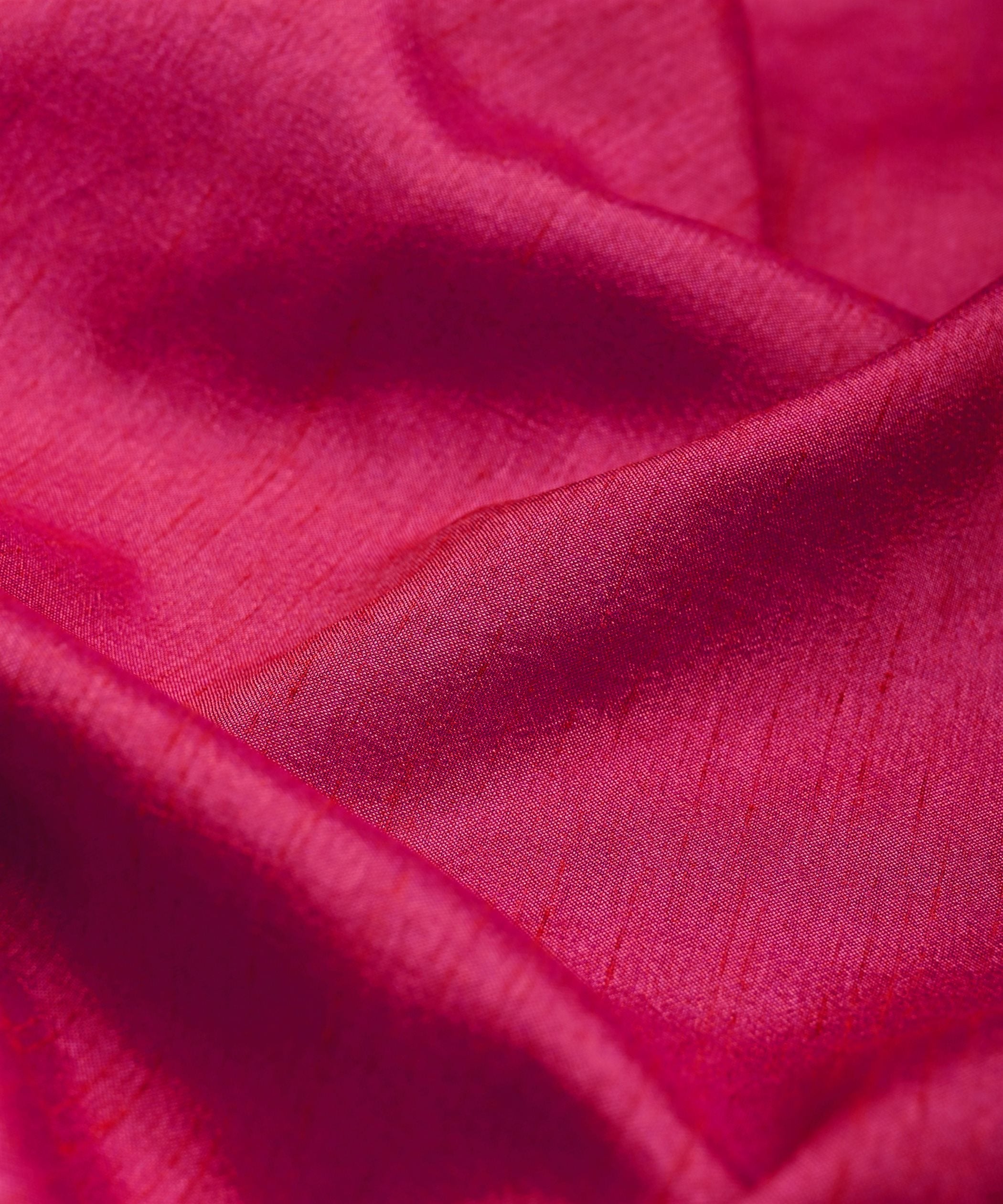 Hot Pink Plain Dyed Dola Silk Fabric