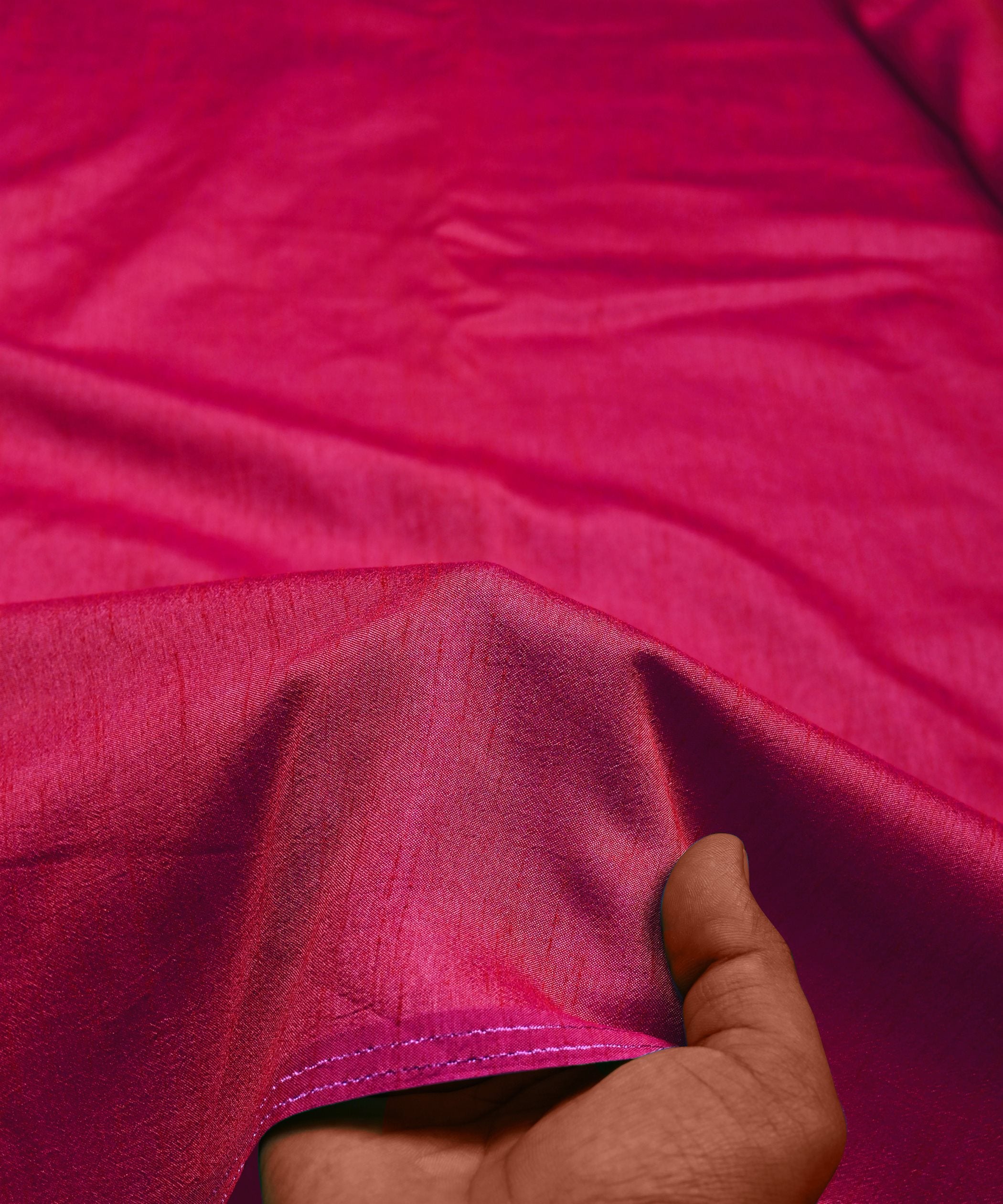 Hot Pink Plain Dyed Dola Silk Fabric