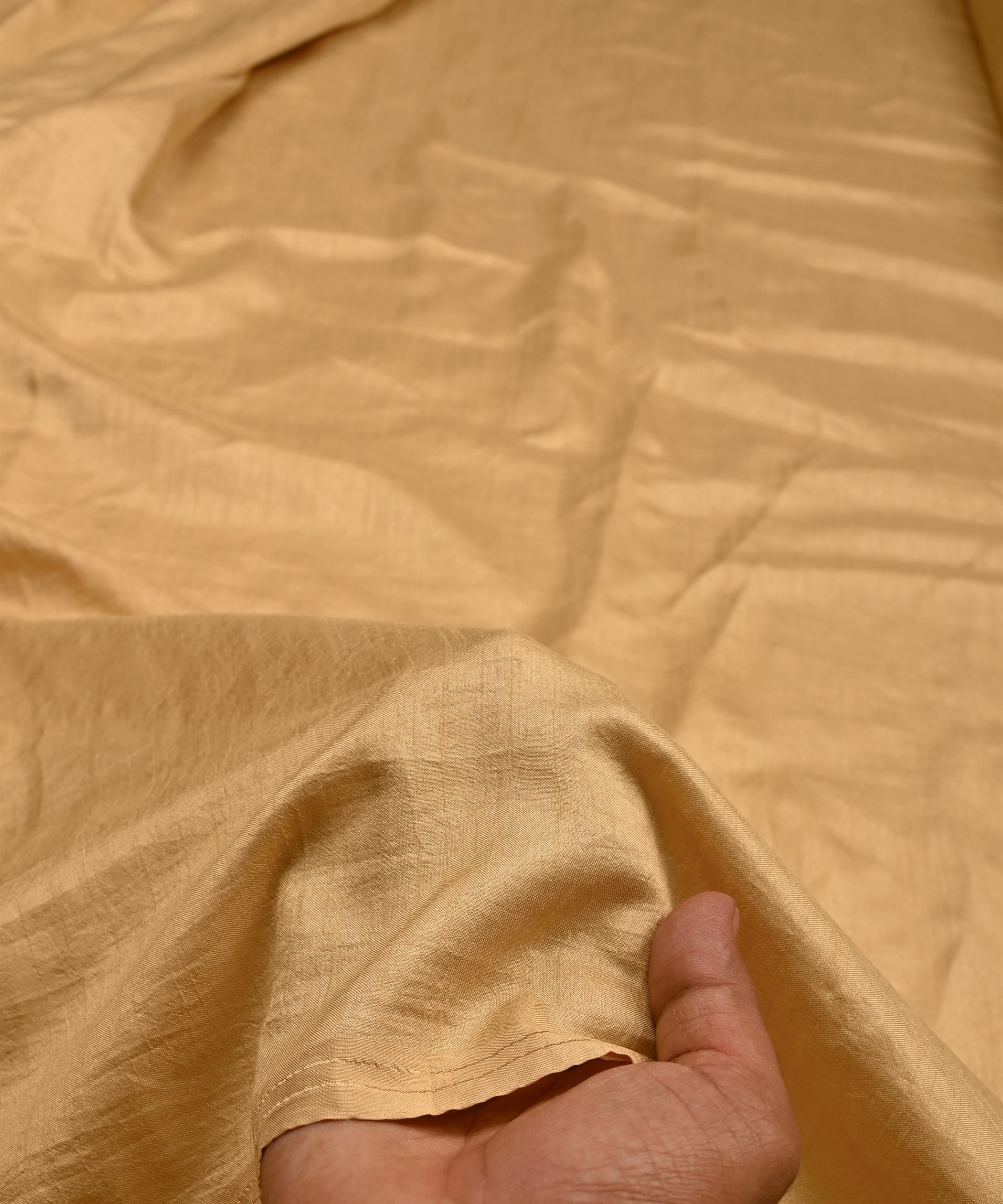 Light Biege Plain Dyed Dola Silk Fabric