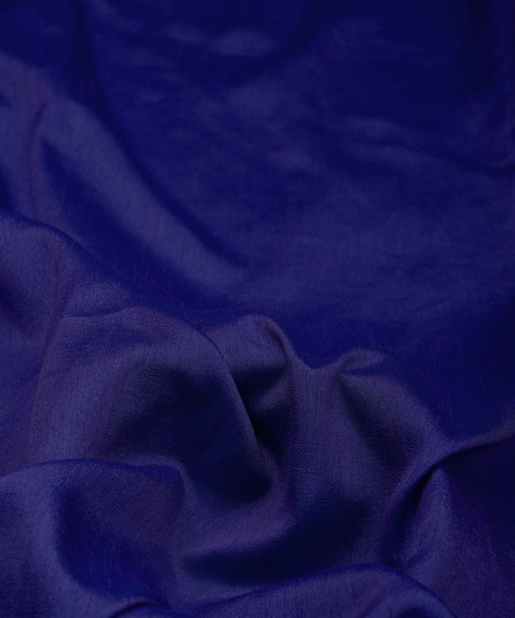 Navy Blue Plain Dyed Dola Silk Fabric