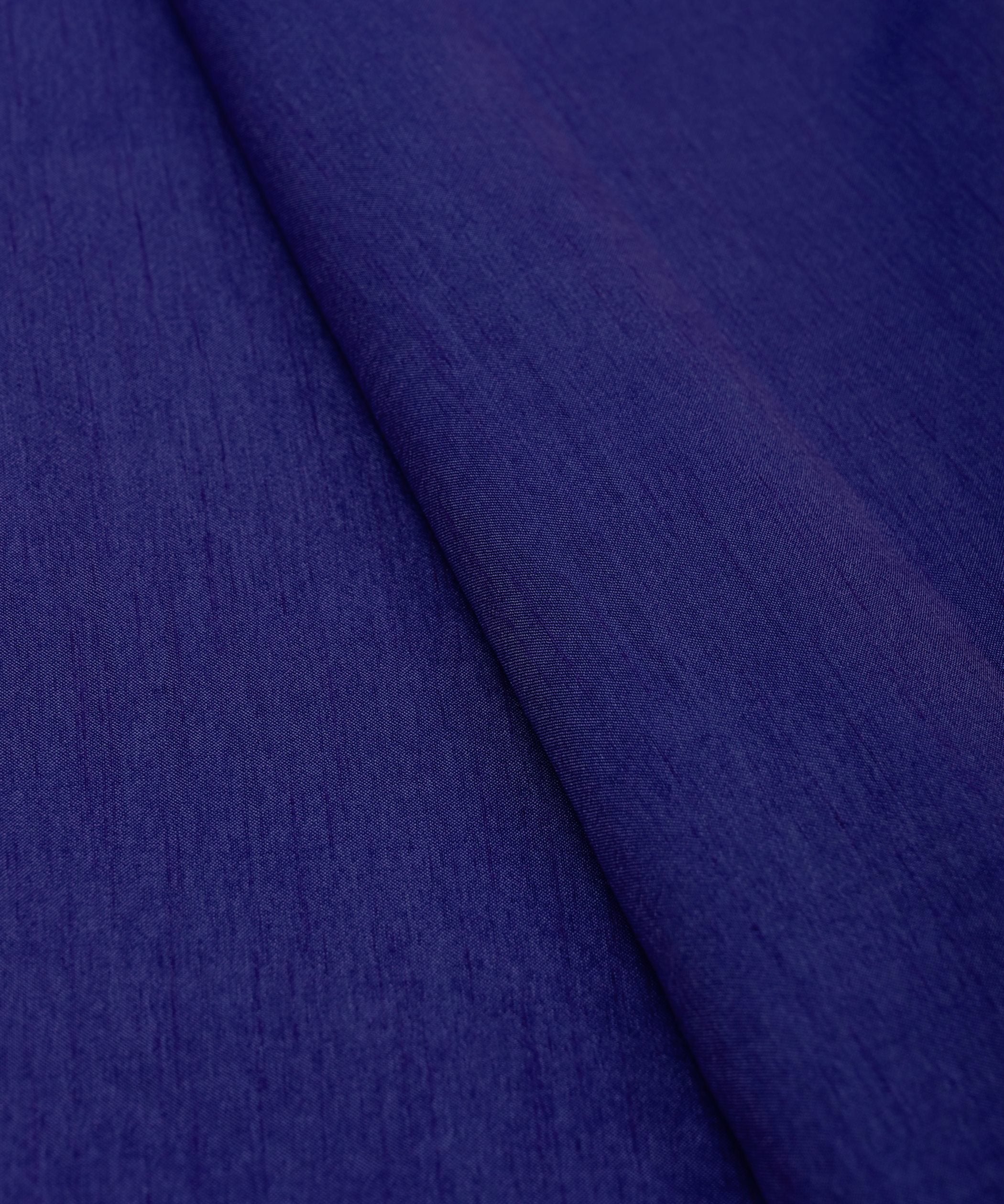 Navy Blue Plain Dyed Dola Silk Fabric