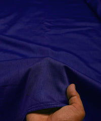 Navy Blue Plain Dyed Dola Silk Fabric